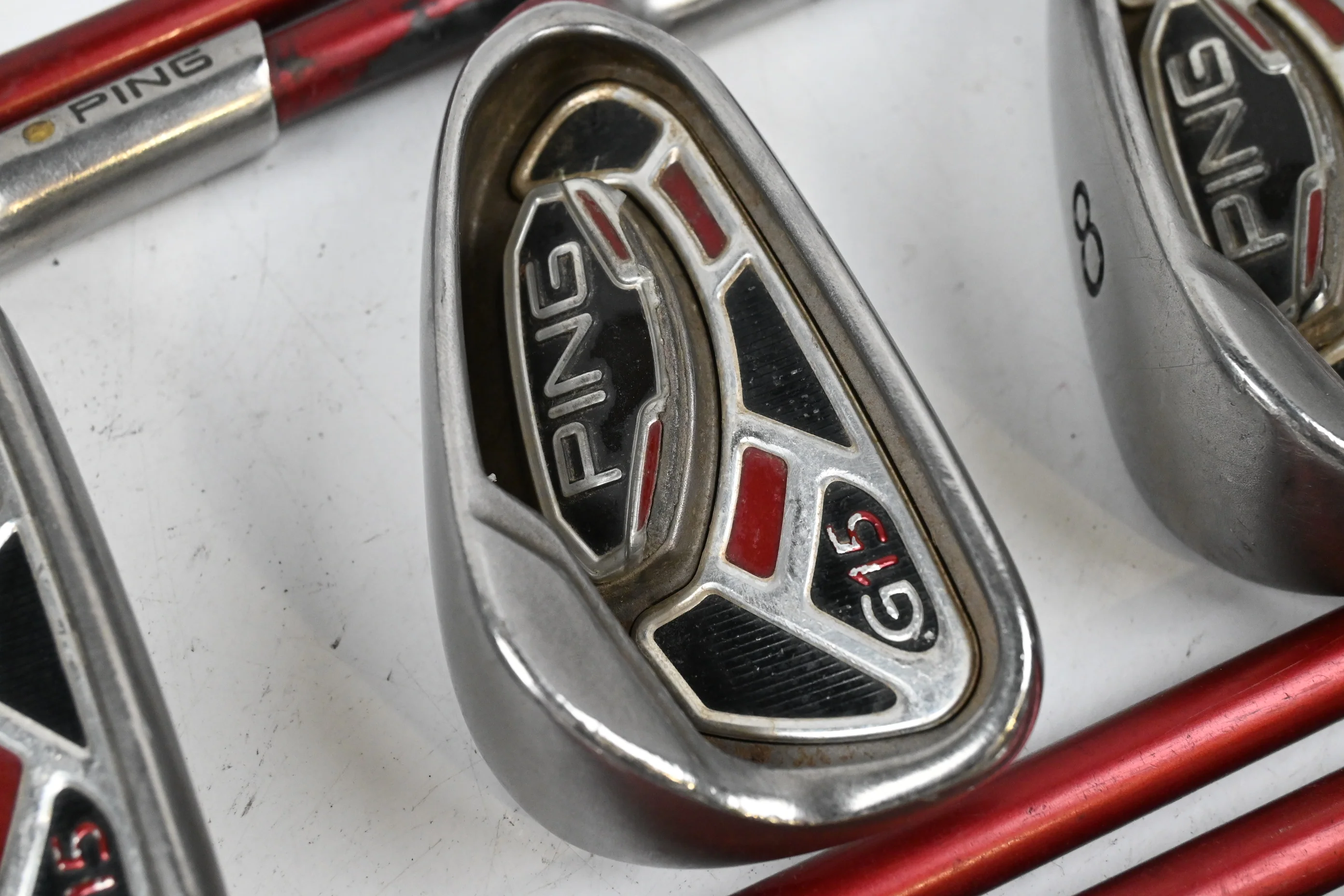 Ping G15 Irons / 5-PW+SW+LW / Yellow Dot / Regular Flex Ping TFC 149 Shafts