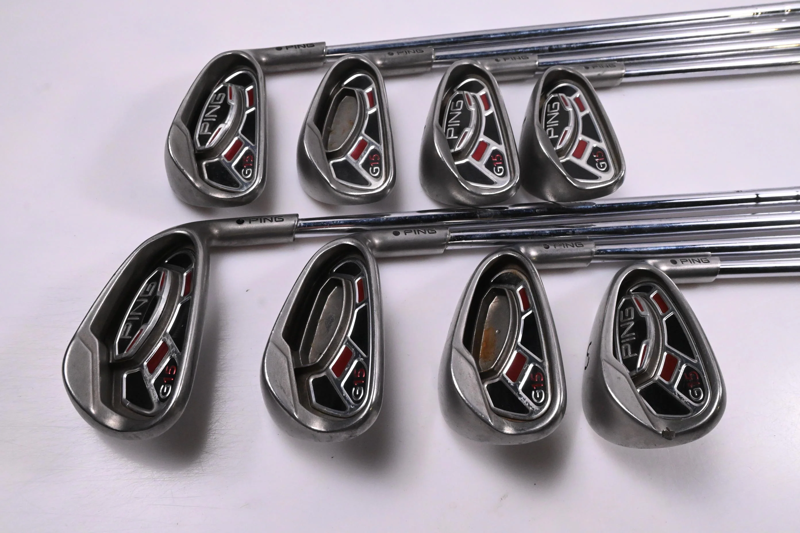 Ping G15 Irons / 4-PW+SW / Black Dot / Regular Flex Steel Shafts - Image 2