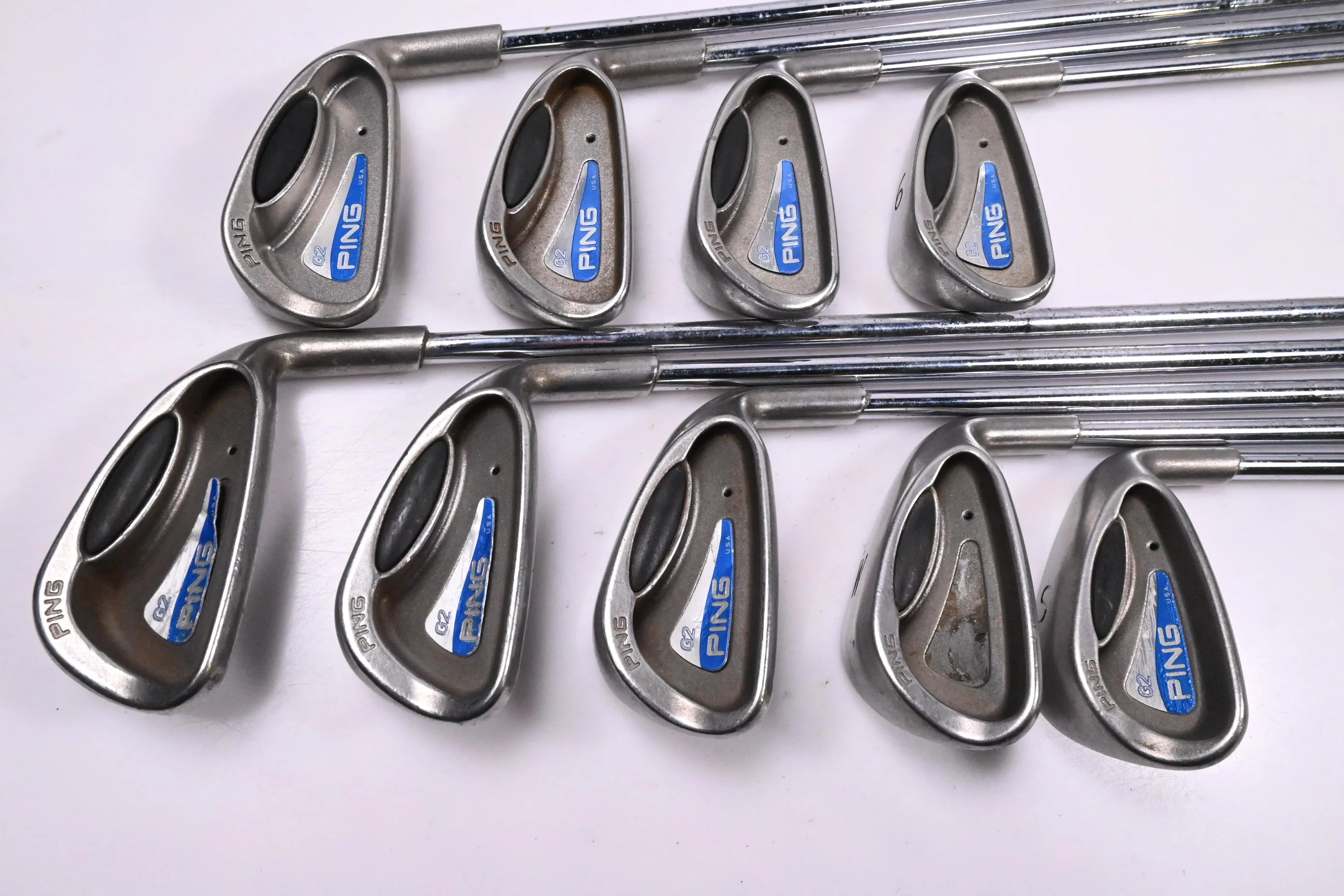 Ping G2 Irons / 3-PW+SW / Black Dot / Regular Flex Ping AWT Steel Shafts - Image 2