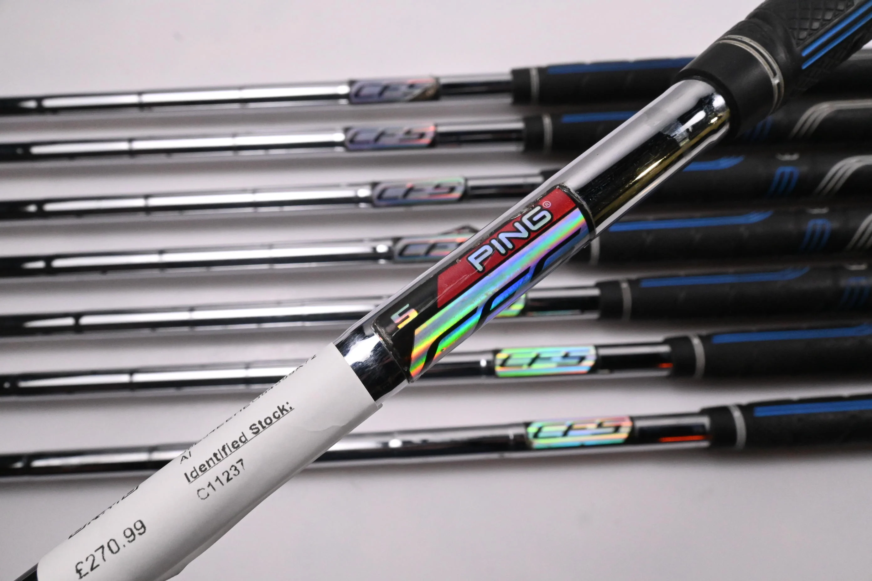 Left Hand Ping G20 Irons / 4-PW+SW / Black Dot / Stiff Flex Ping CFS Shafts - Image 5