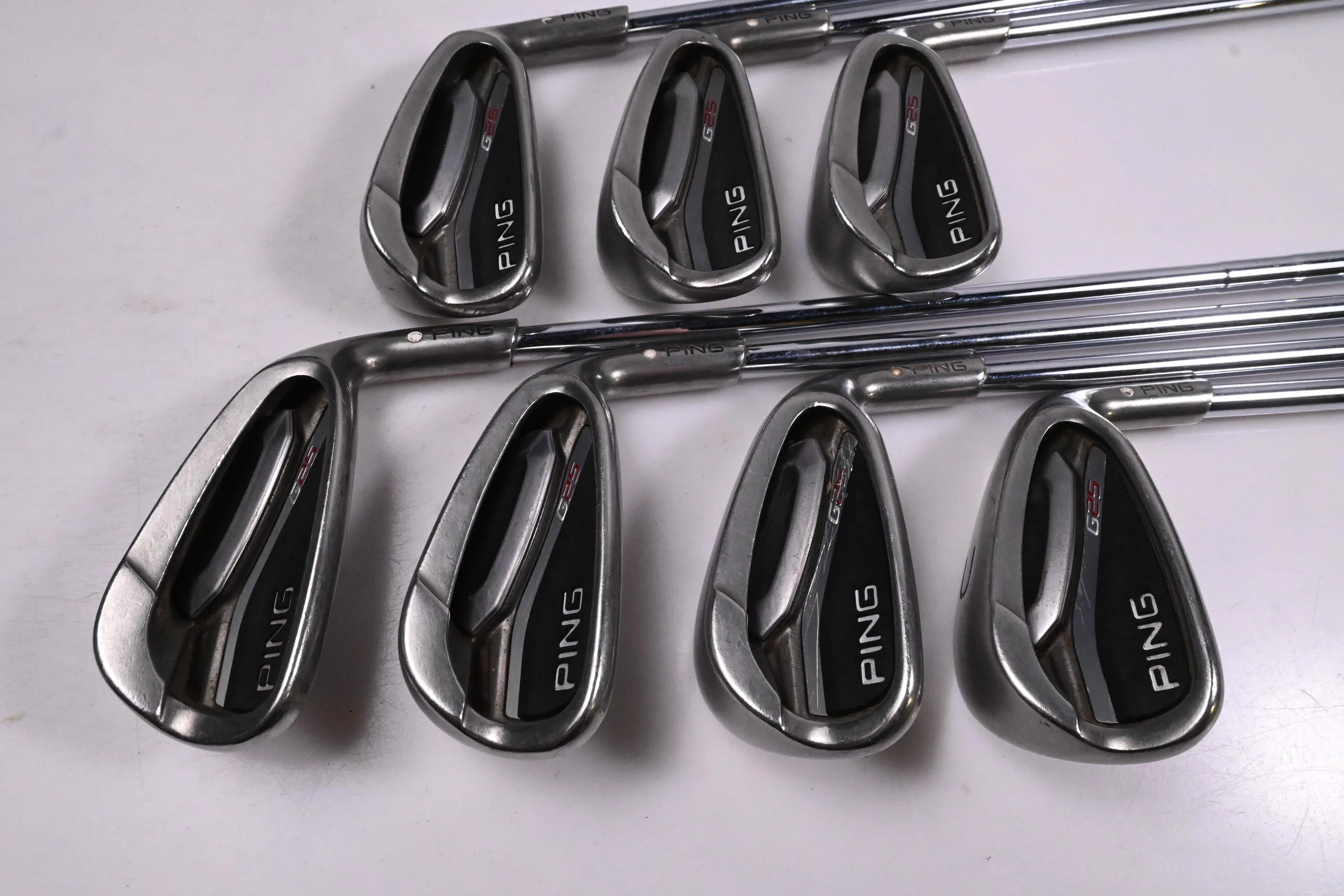 Ping G25 Irons / 5-PW+GW / White Dot / Senior Flex Ping CFS Shafts - Image 2