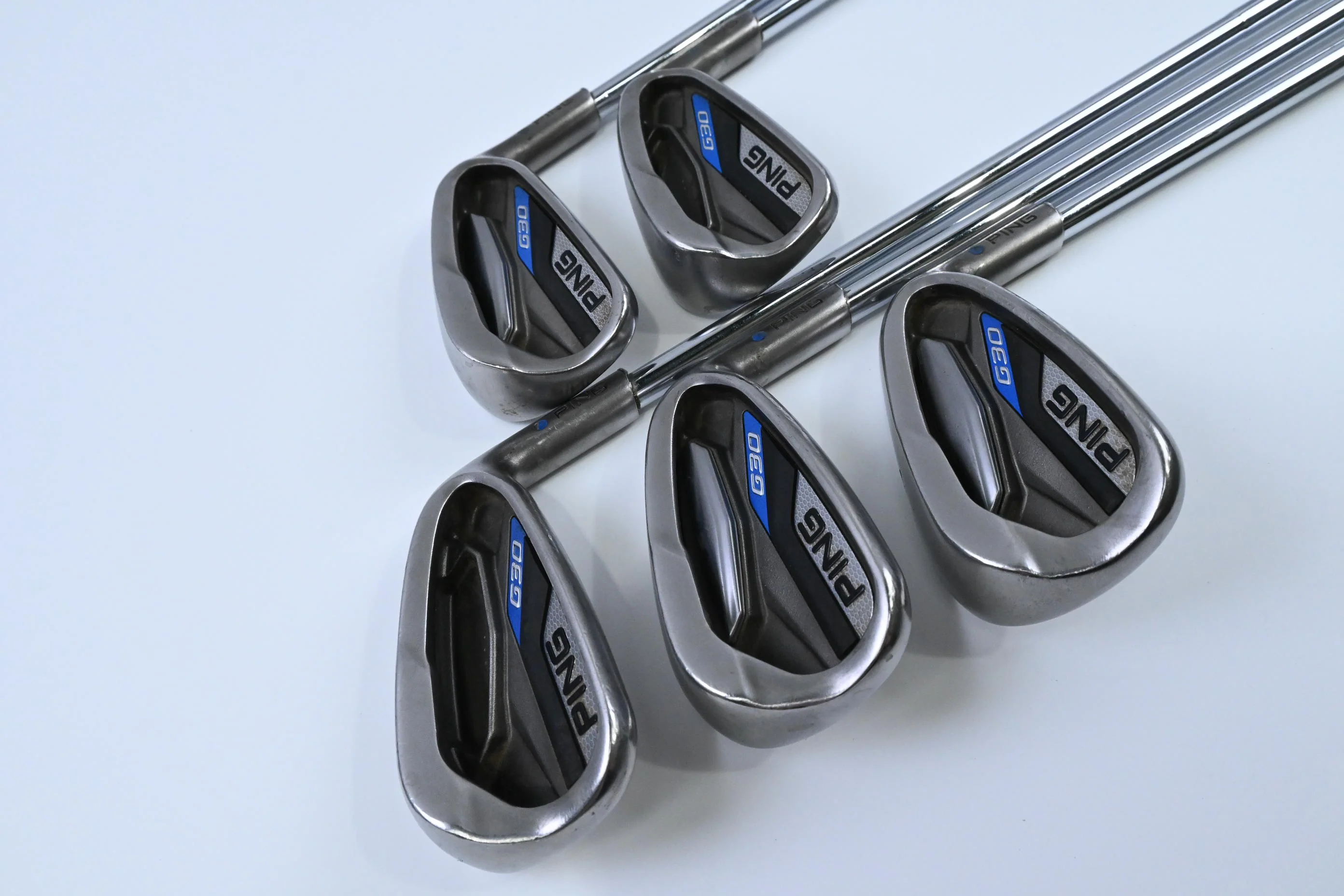Ping G30 Irons / 6-PW / Blue Dot / Senior Flex Ping CFS Distance Shafts - Image 2