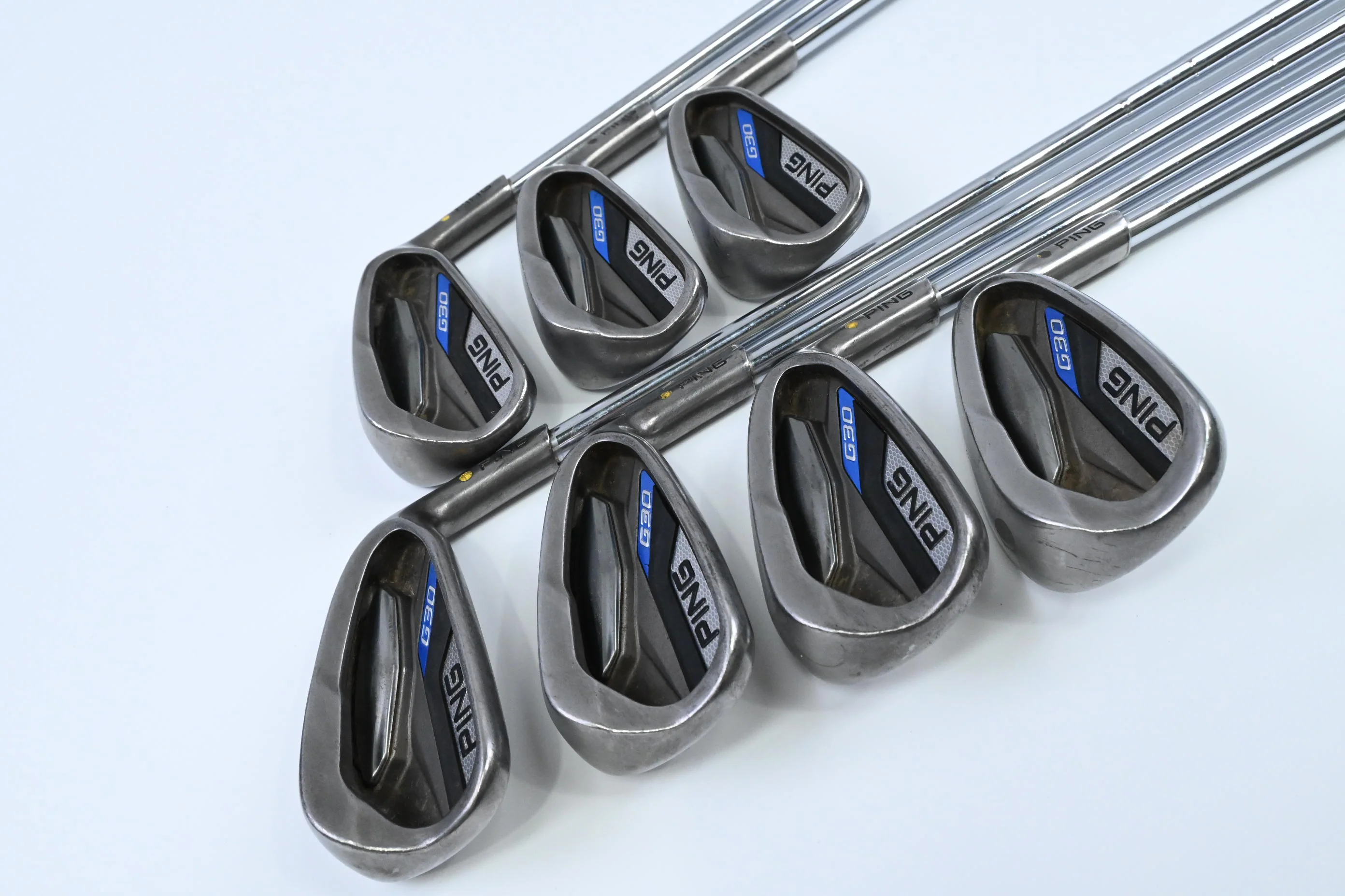Ping G30 Irons / 4-PW / Yellow Dot / Regular Flex Ping CFS Distance Shafts - Image 2