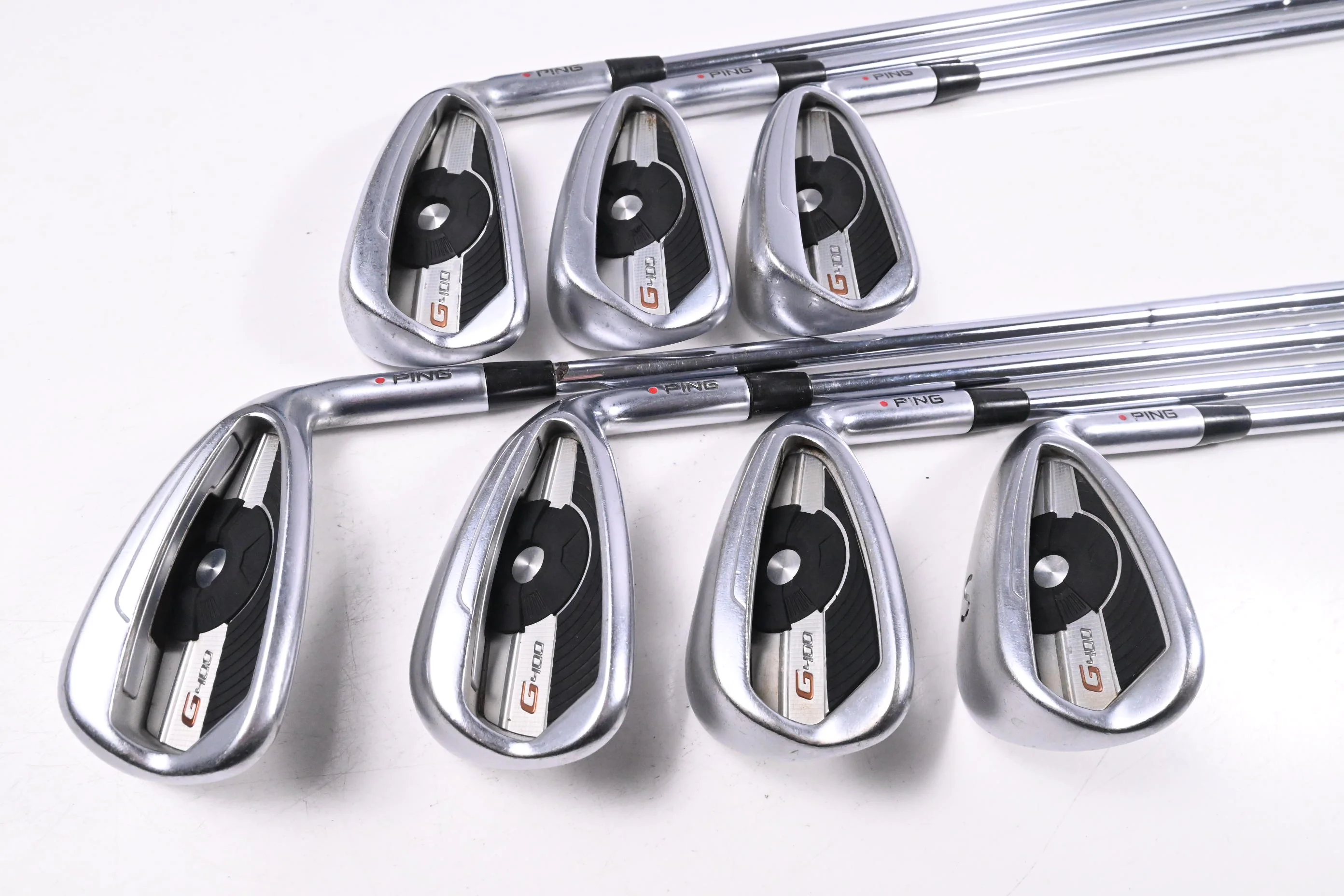 Ping G400 Irons / 5-PW+SW / Red Dot / Senior Flex Ping CFS Distance Shafts - Image 2