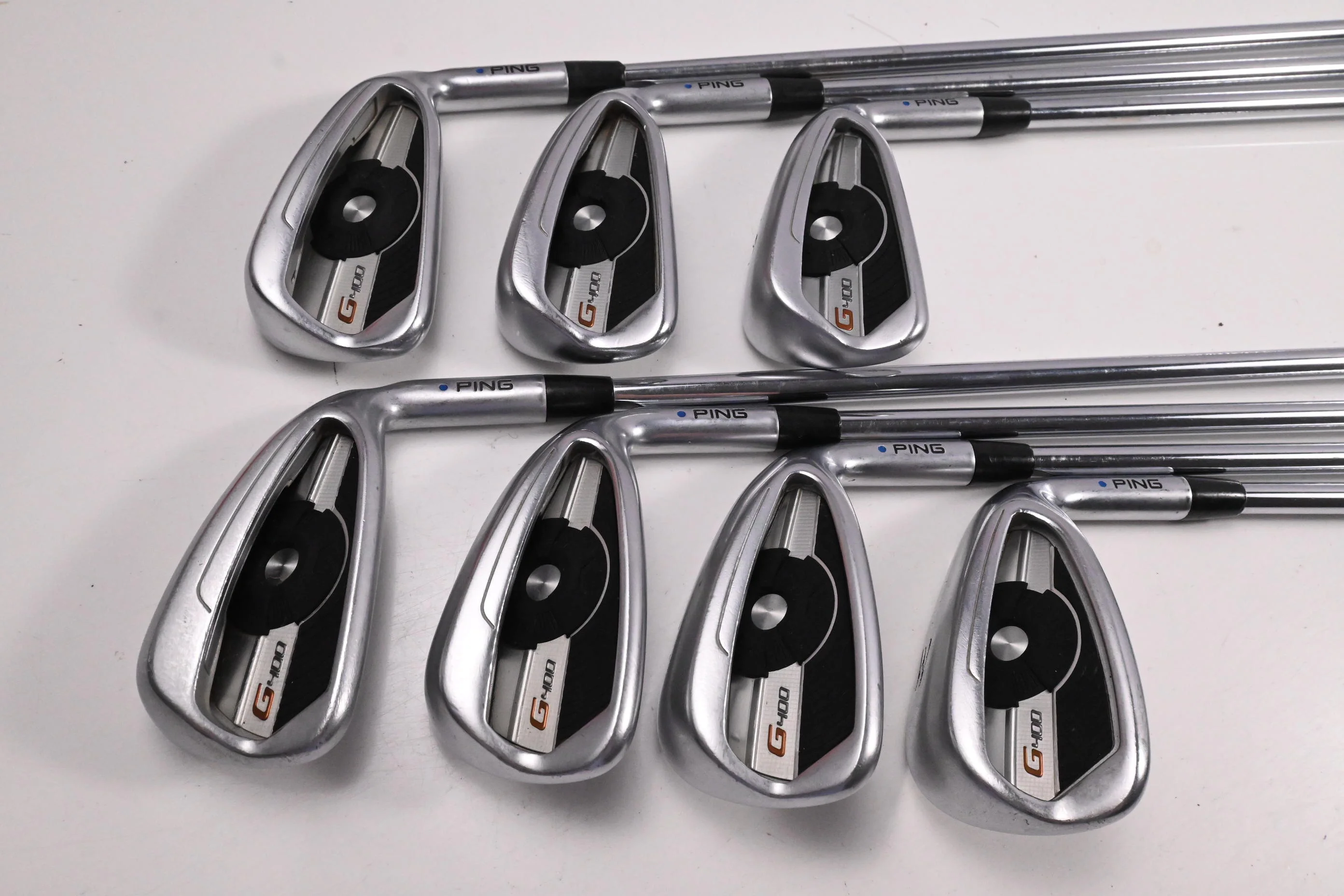 Ping G400 Irons / 4-PW / Blue Dot / Regular Flex Ping AWT 2.0 Shafts - Image 2