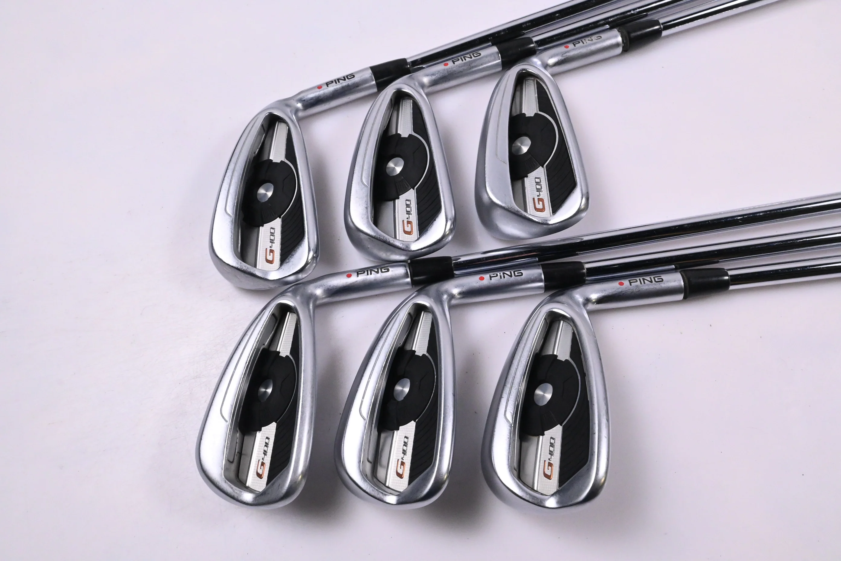 Ping G400 Irons / 5-PW / Red Dot / Regular Flex Ping AWT 2.0 Shafts - Image 2