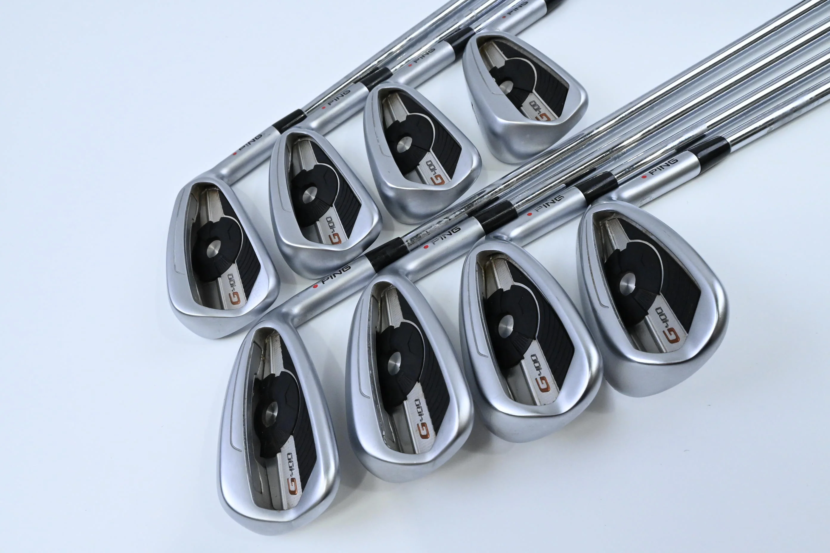 Ping G400 Irons / 4-PW+SW / Red Dot / Regular Flex Ping AWT 2.0 Shafts - Image 2