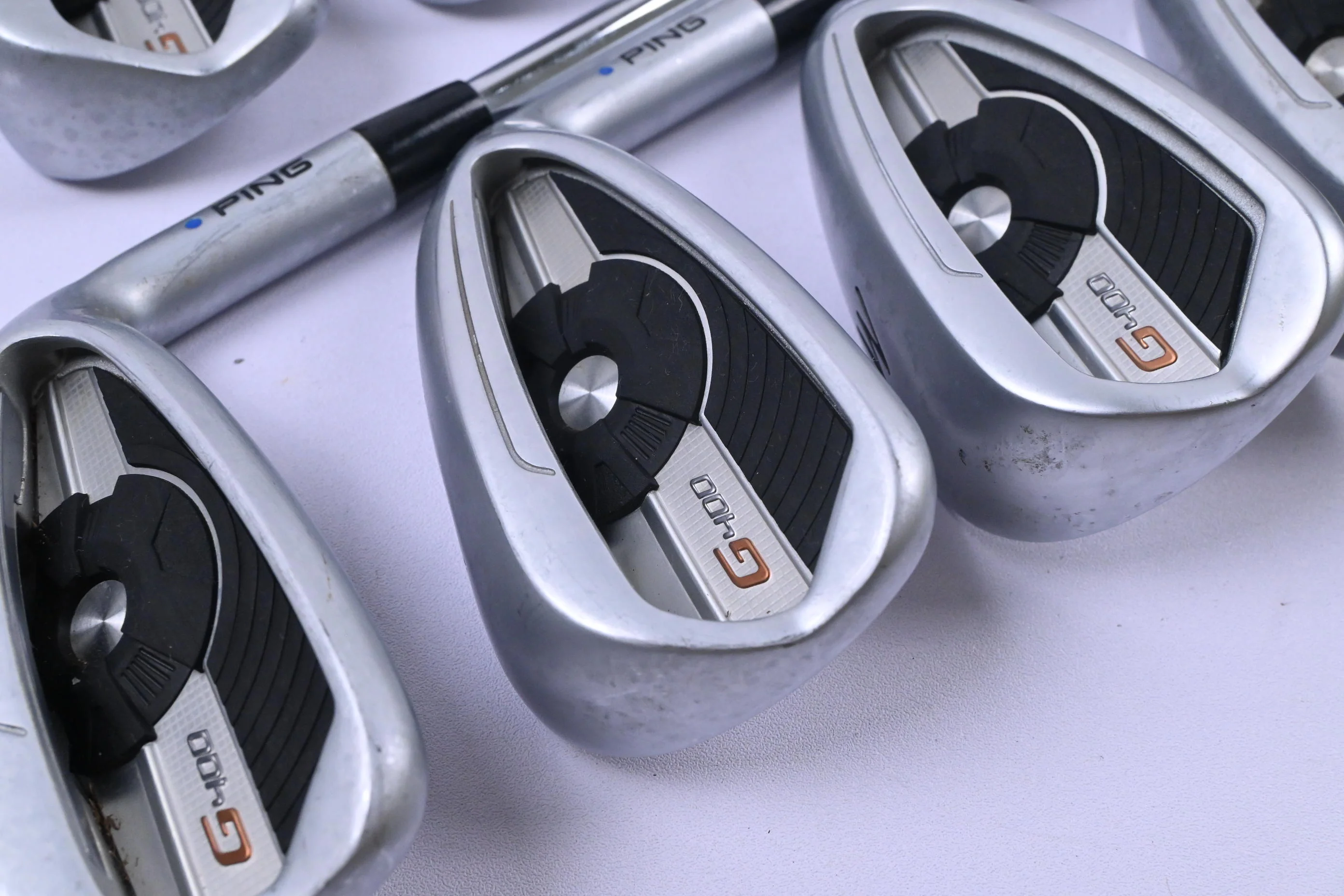 Ping G400 Irons / 5-PW+SW / Blue Dot / Regular Flex Ping AWT 2.0 Shafts