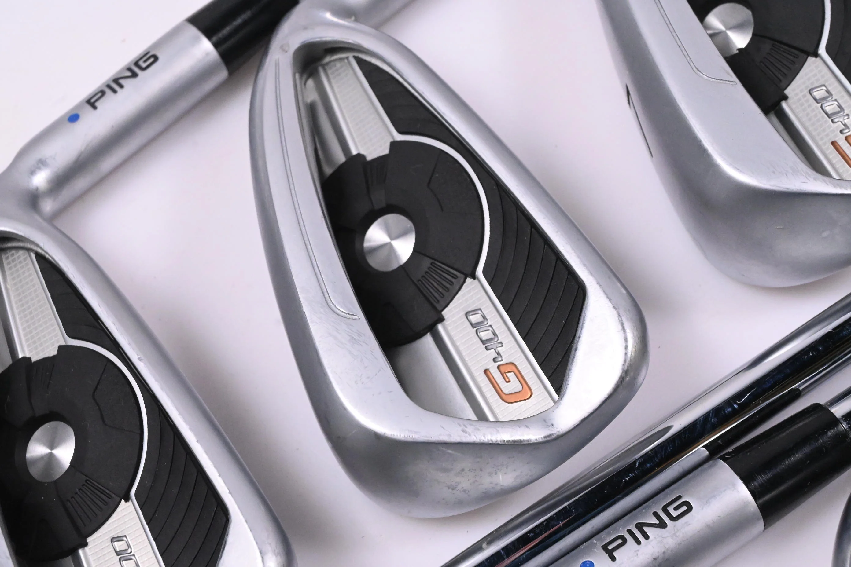 Ping G400 Irons / 5-PW+UW / Blue Dot / Regular Flex Ping AWT 2.0 Shafts