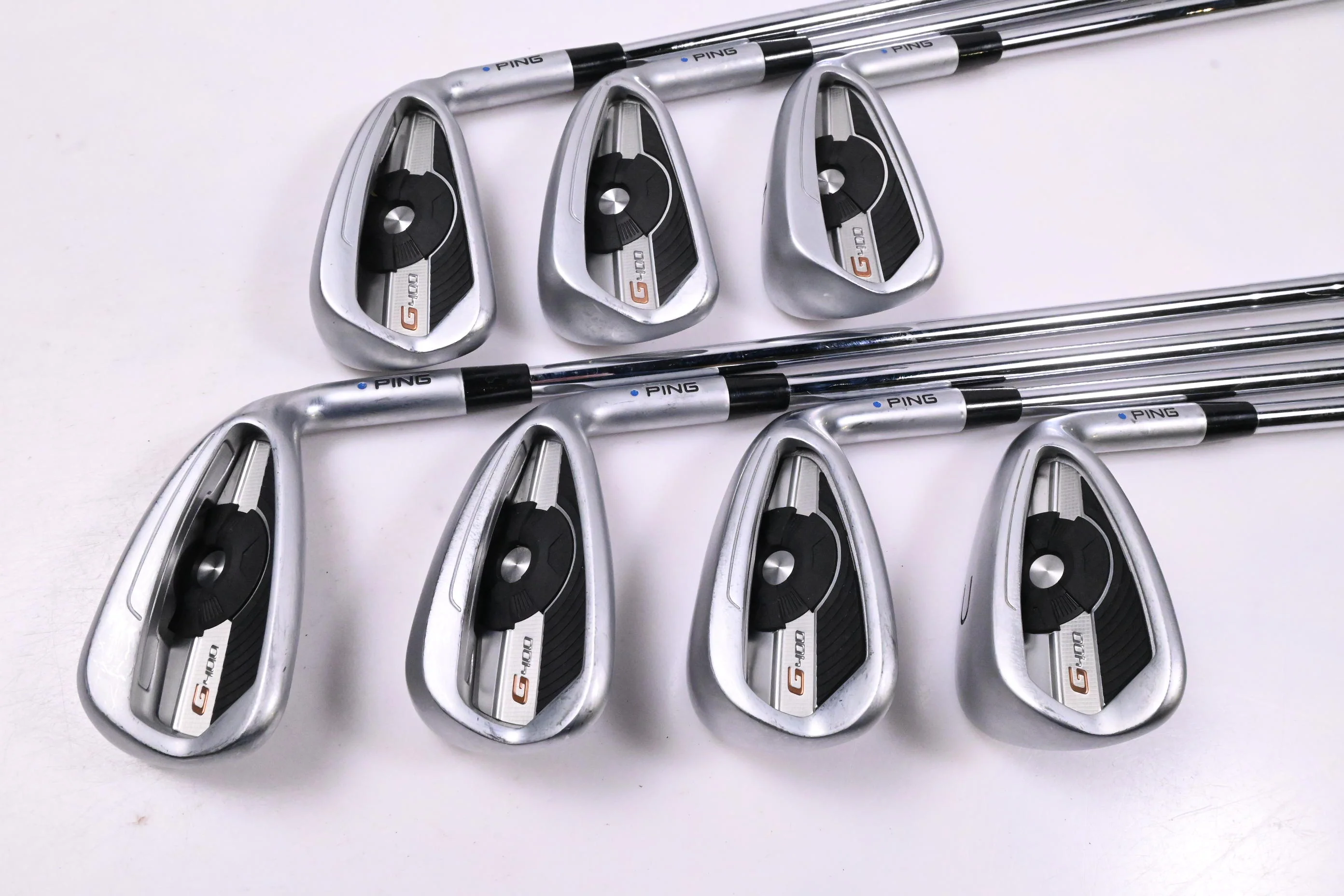 Ping G400 Irons / 5-PW+UW / Blue Dot / Regular Flex Ping AWT 2.0 Shafts - Image 2