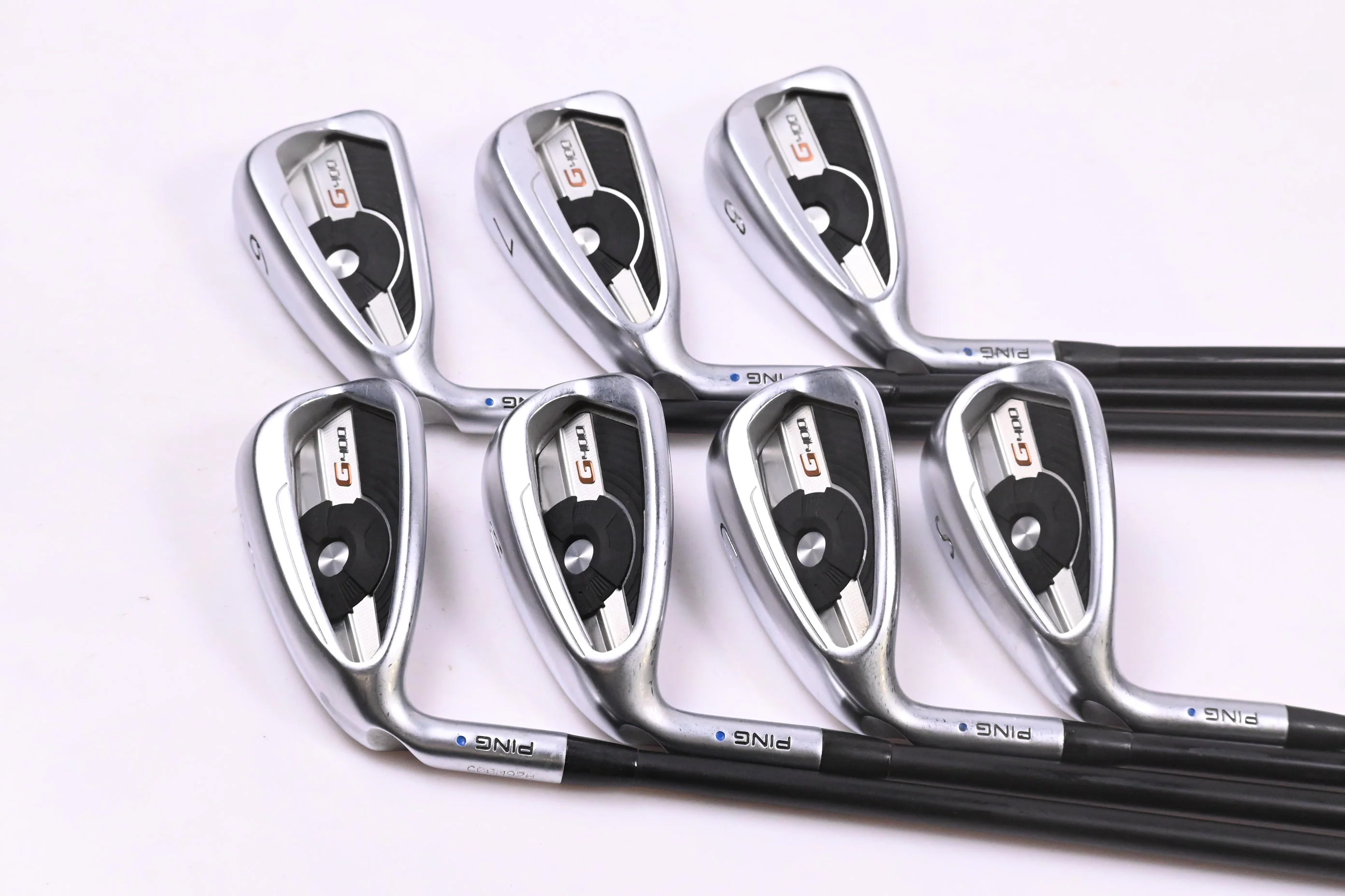 Left Hand Ping G400 Irons / 6-PW+GW+SW / Blue Dot / Regular Flex Ping Alta CB - Image 2
