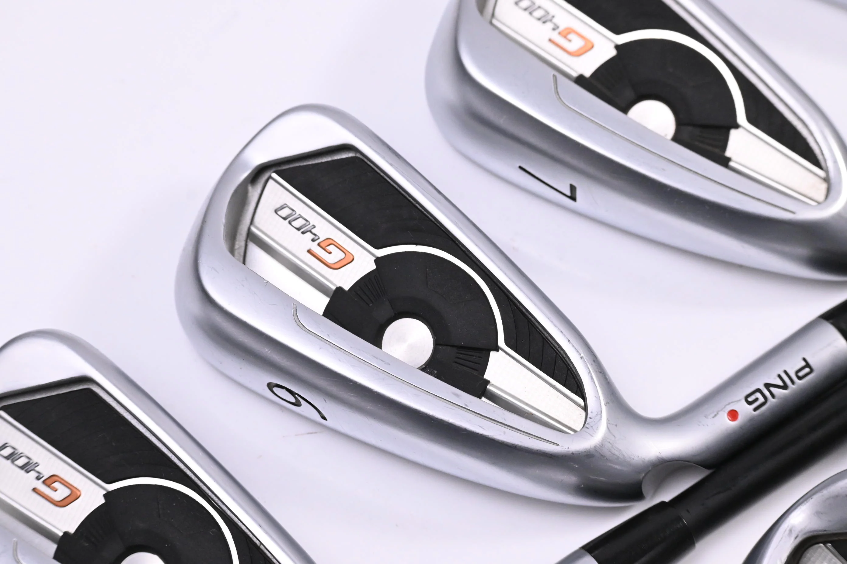 Left Hand Ping G400 Irons / 5-PW+SW+LW / Red Dot / Regular Flex Ping Alta CB AWT