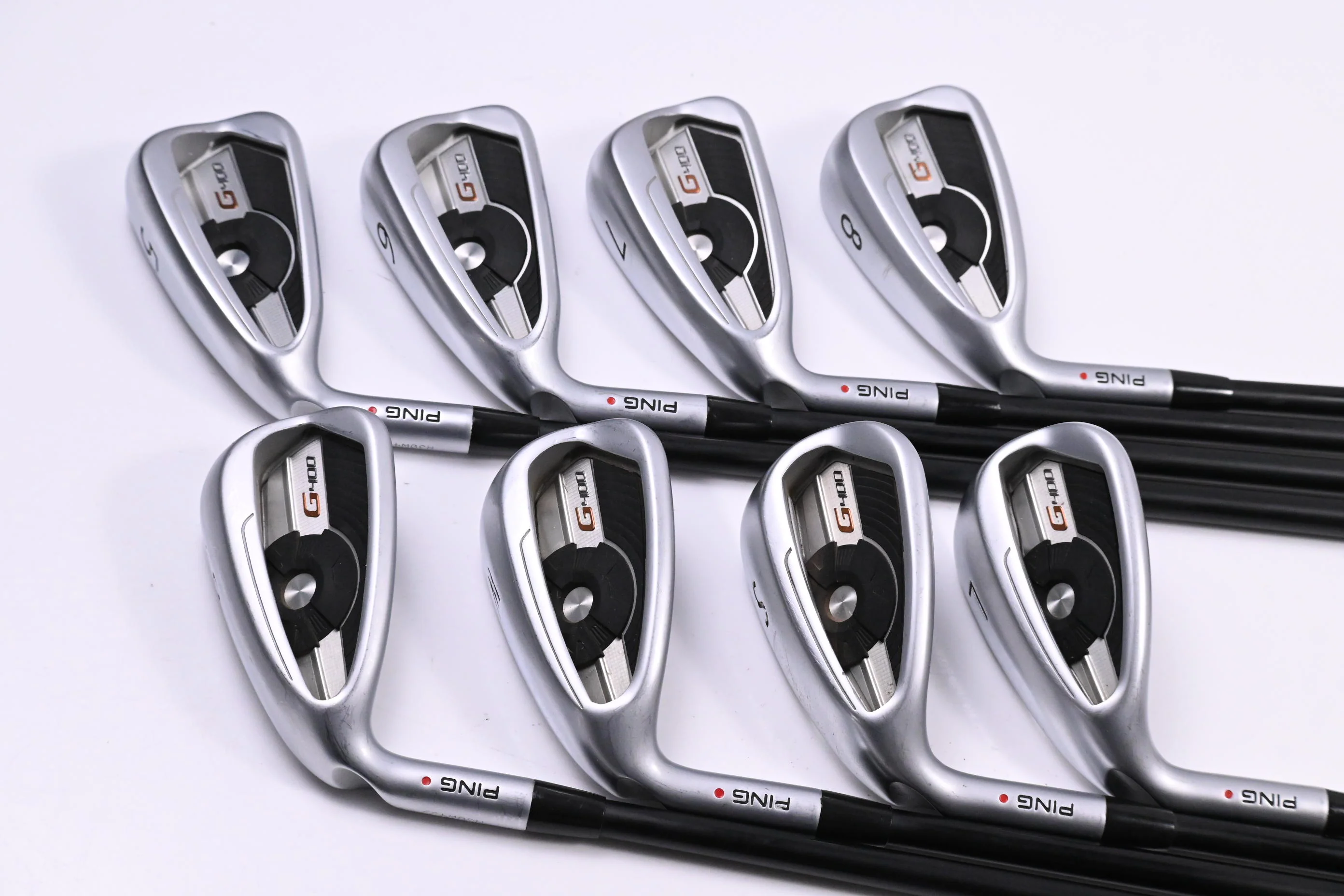 Left Hand Ping G400 Irons / 5-PW+SW+LW / Red Dot / Regular Flex Ping Alta CB AWT - Image 2