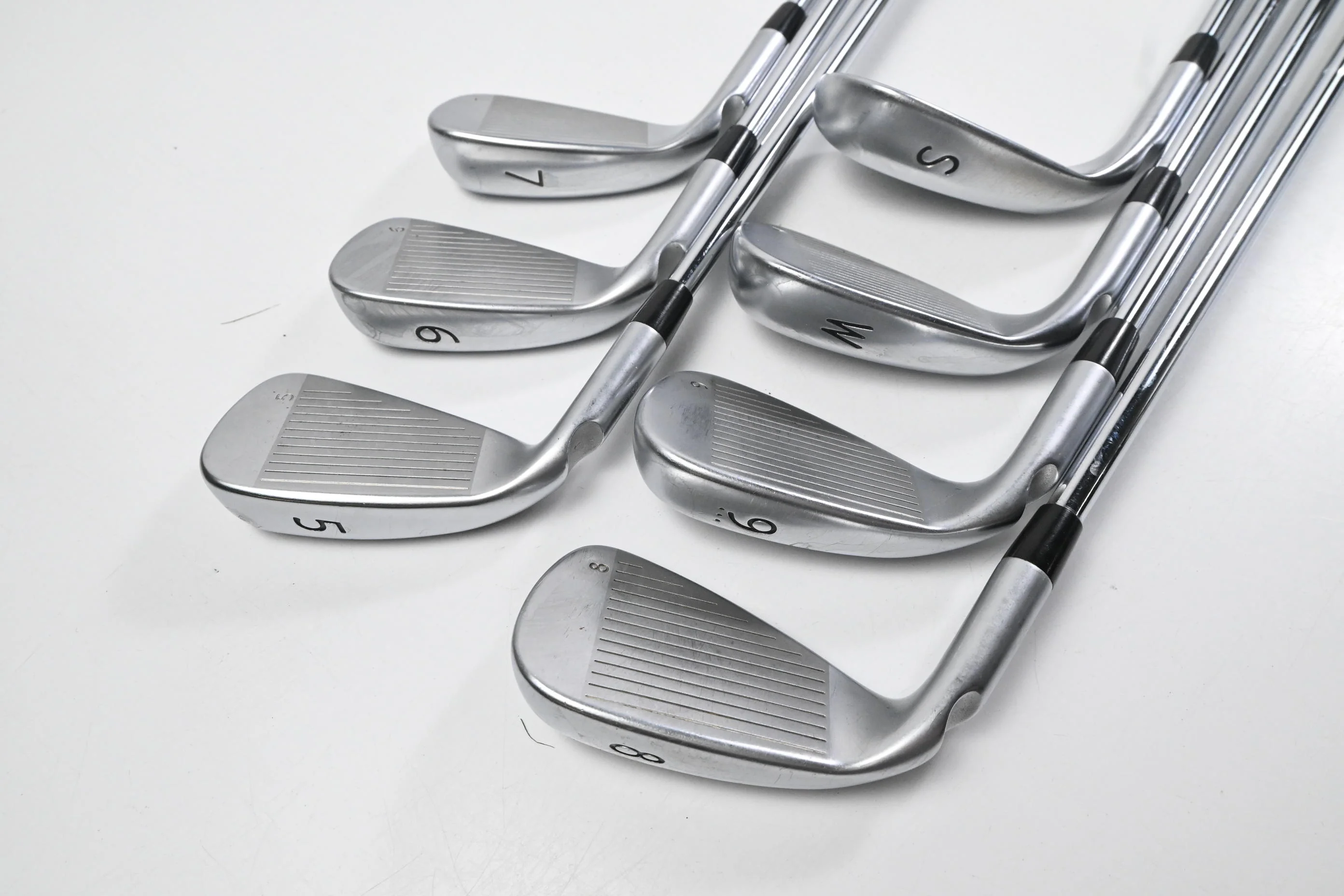 Ping G400 Irons / 5-PW+SW / Green Dot / Stiff Flex Ping AWT 2.0 Shafts - Image 4