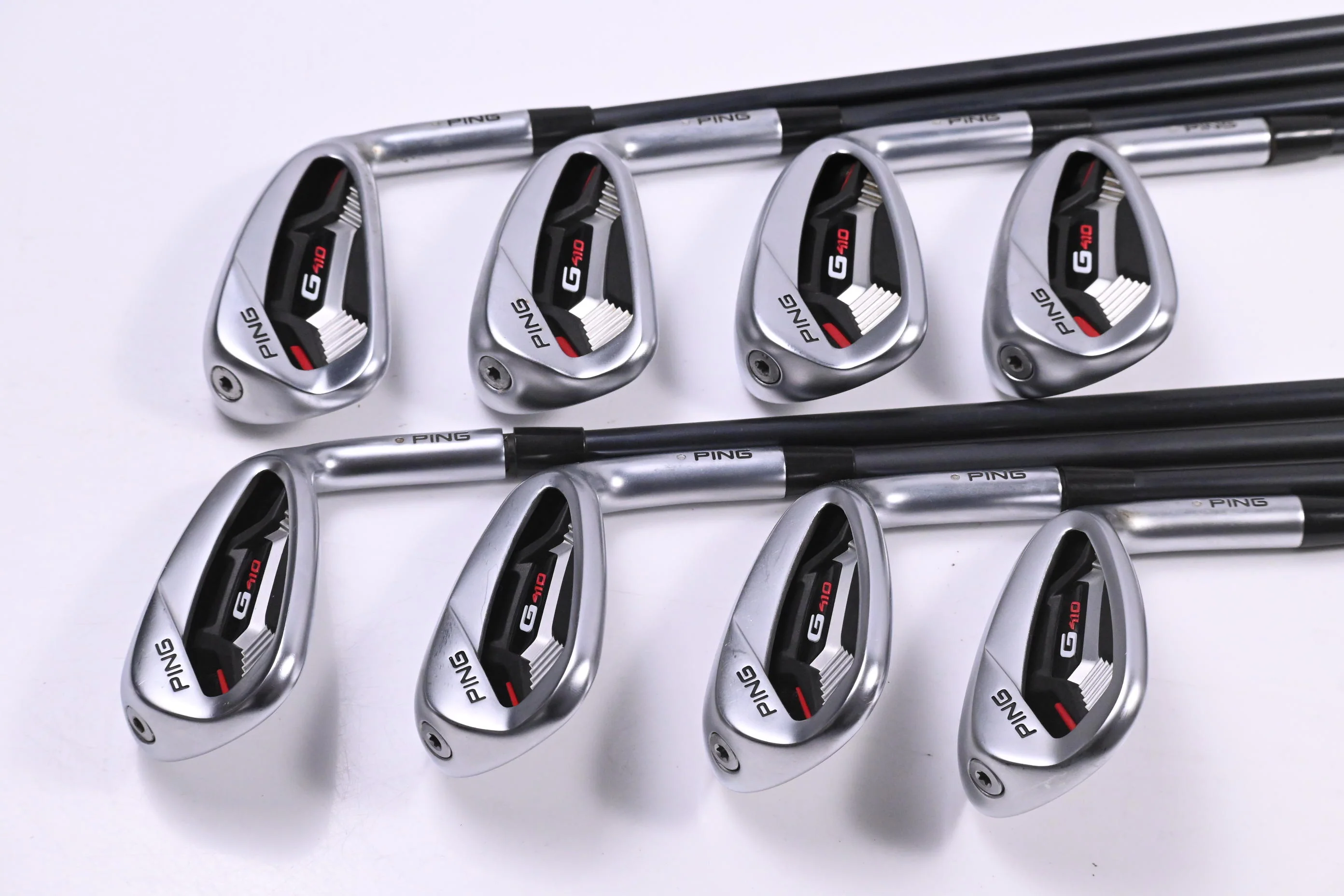 Ping G410 Irons / 6-PW+UW+SW+LW / Silver Dot / Regular Flex Ping Alta CB Red AWT - Image 2
