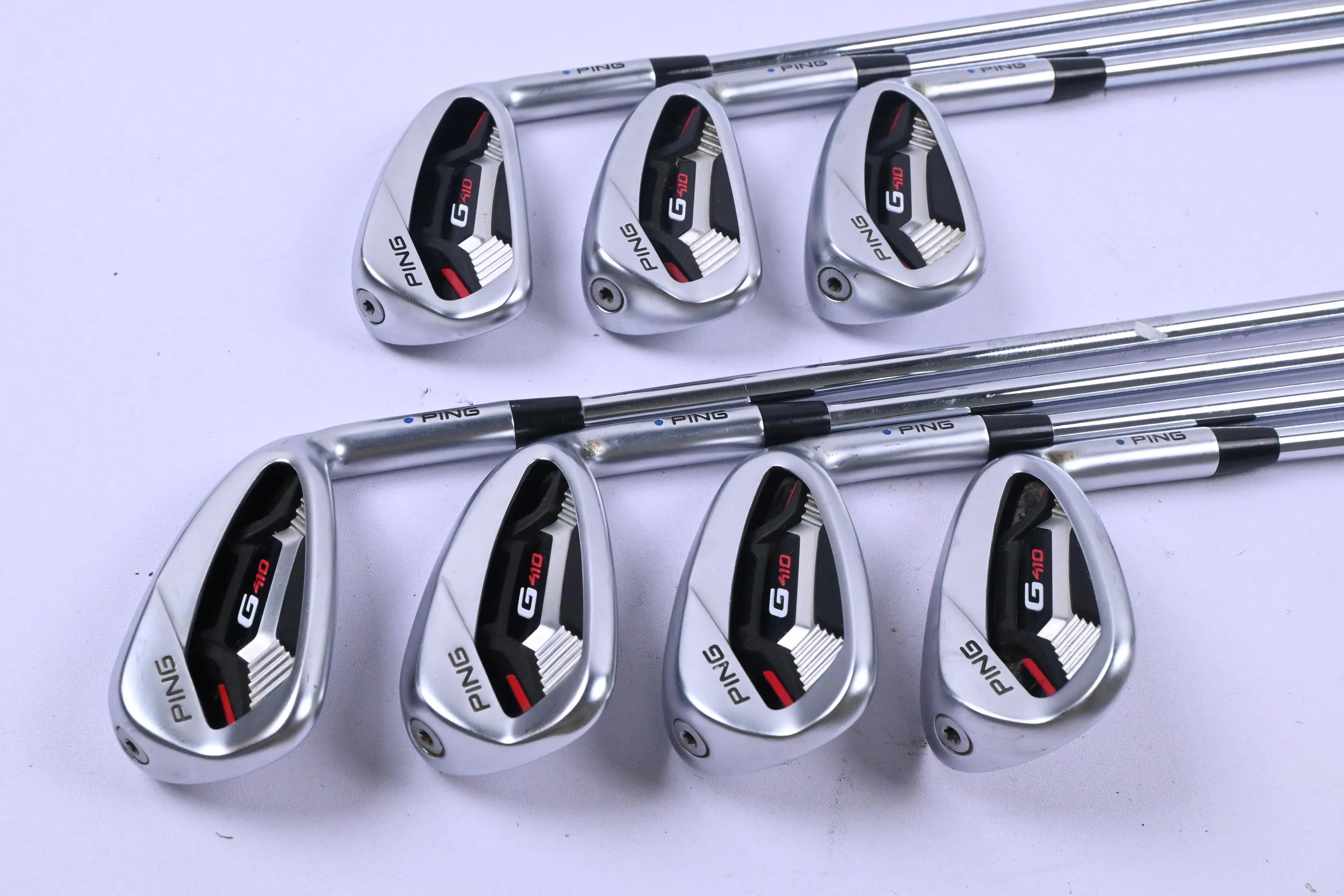 Ping G410 Irons / 5-PW+SW / Blue Dot / Regular Flex Ping AWT 2.0 Shafts - Image 2
