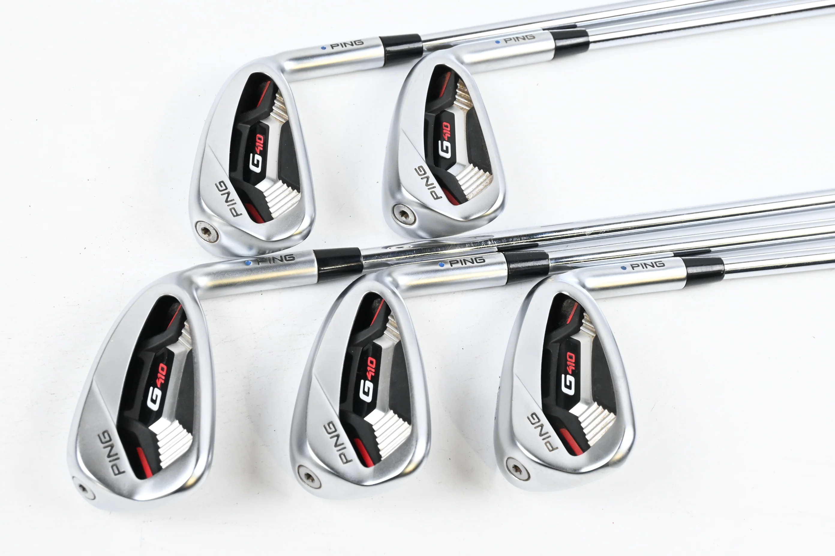 Ping G410 Irons / 6-PW / Blue Dot / Regular Flex Ping AWT 2.0 Shafts - Image 2