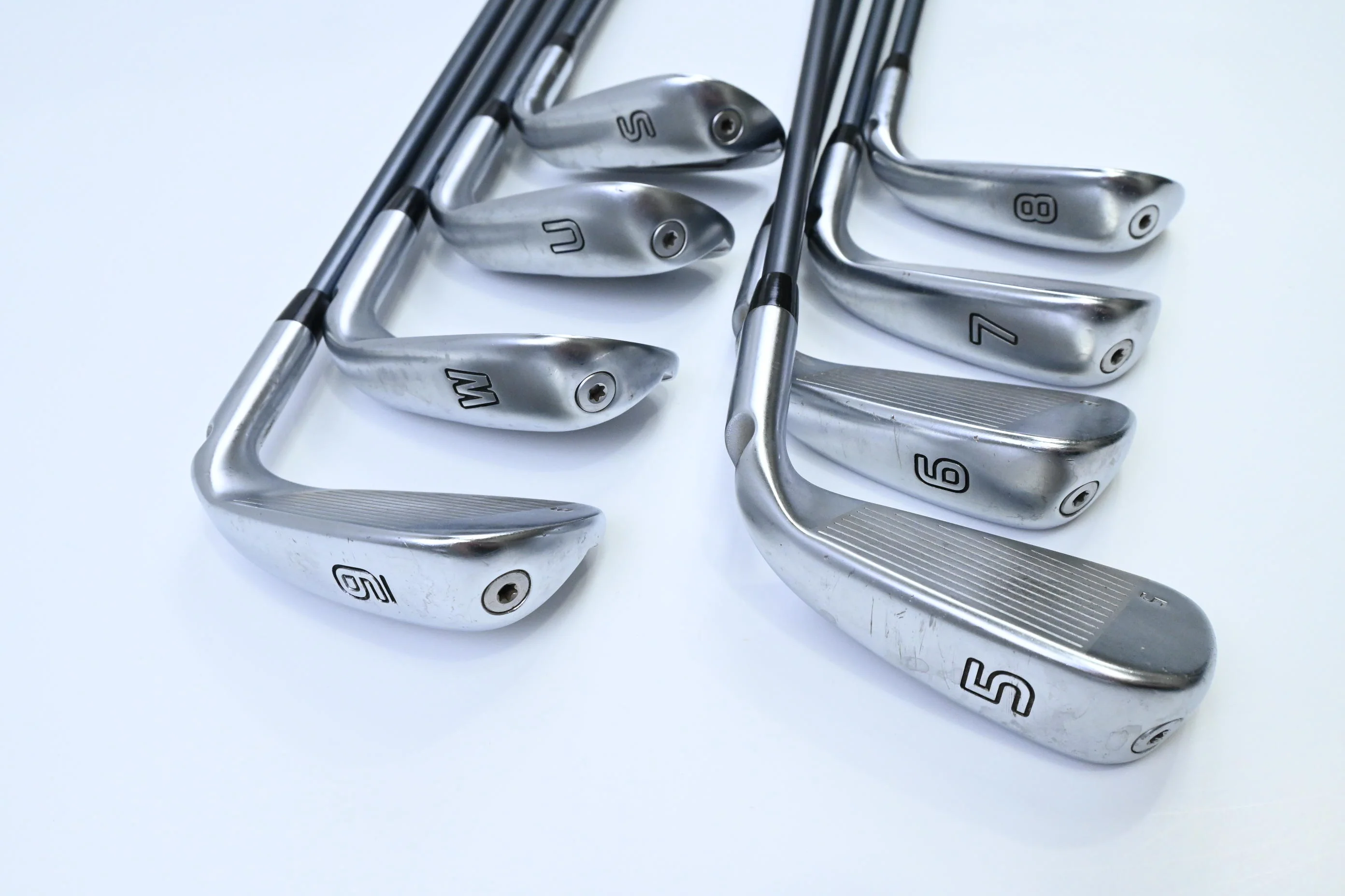Left Hand Ping G425 Irons / 5-PW+UW+SW / Green Dot / Senior Flex Ping Alta CB - Image 4