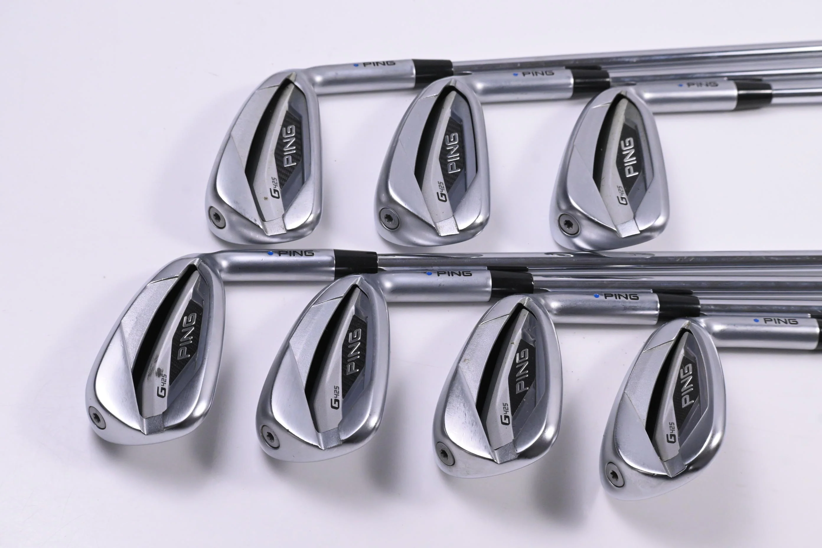 Ping G425 Irons / 5-PW+SW / Blue Dot / Regular Flex Ping AWT 2.0 Shafts - Image 2
