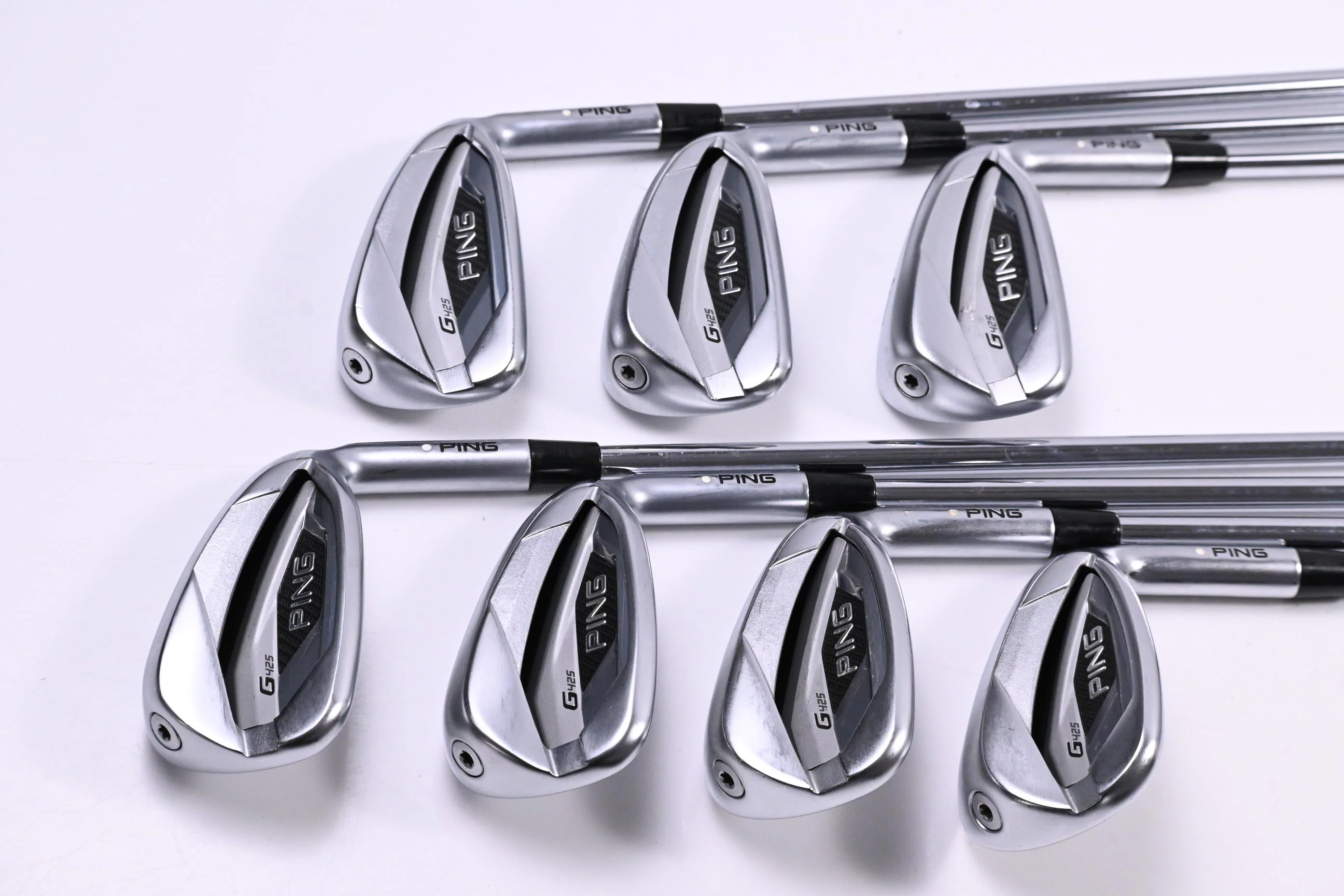 Ping G425 Irons / 5-PW+SW / White Dot / Regular Flex Ping AWT 2.0 Shafts - Image 2