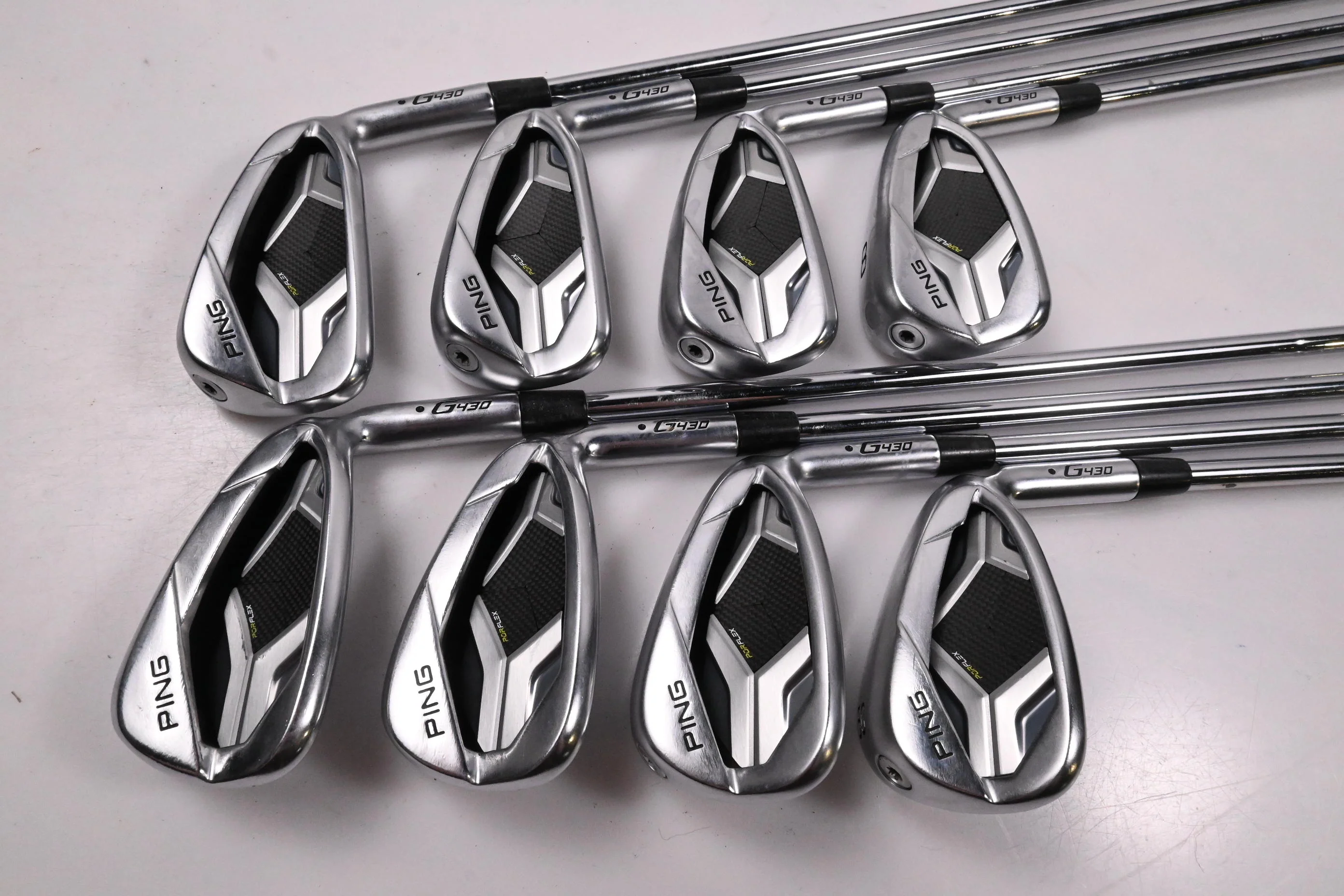 Ping G430 Irons / 5-PW+45°+50° / Black Dot / Regular Flex Elevate MPH 95 Shafts - Image 2