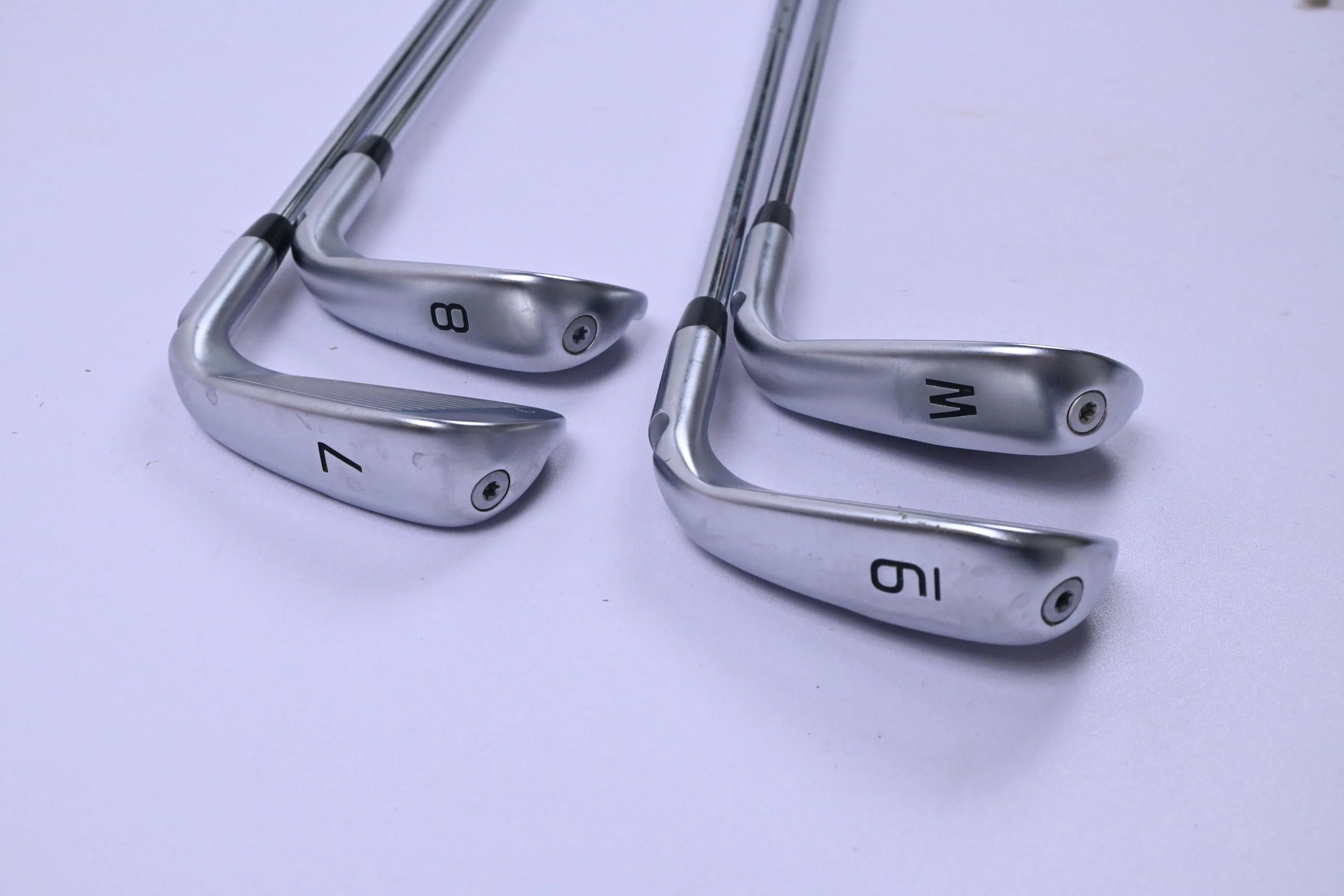 Left Hand Ping G430 Irons / 7-PW / Blue Dot / Regular Flex Elevate MPH 95 Shafts - Image 4