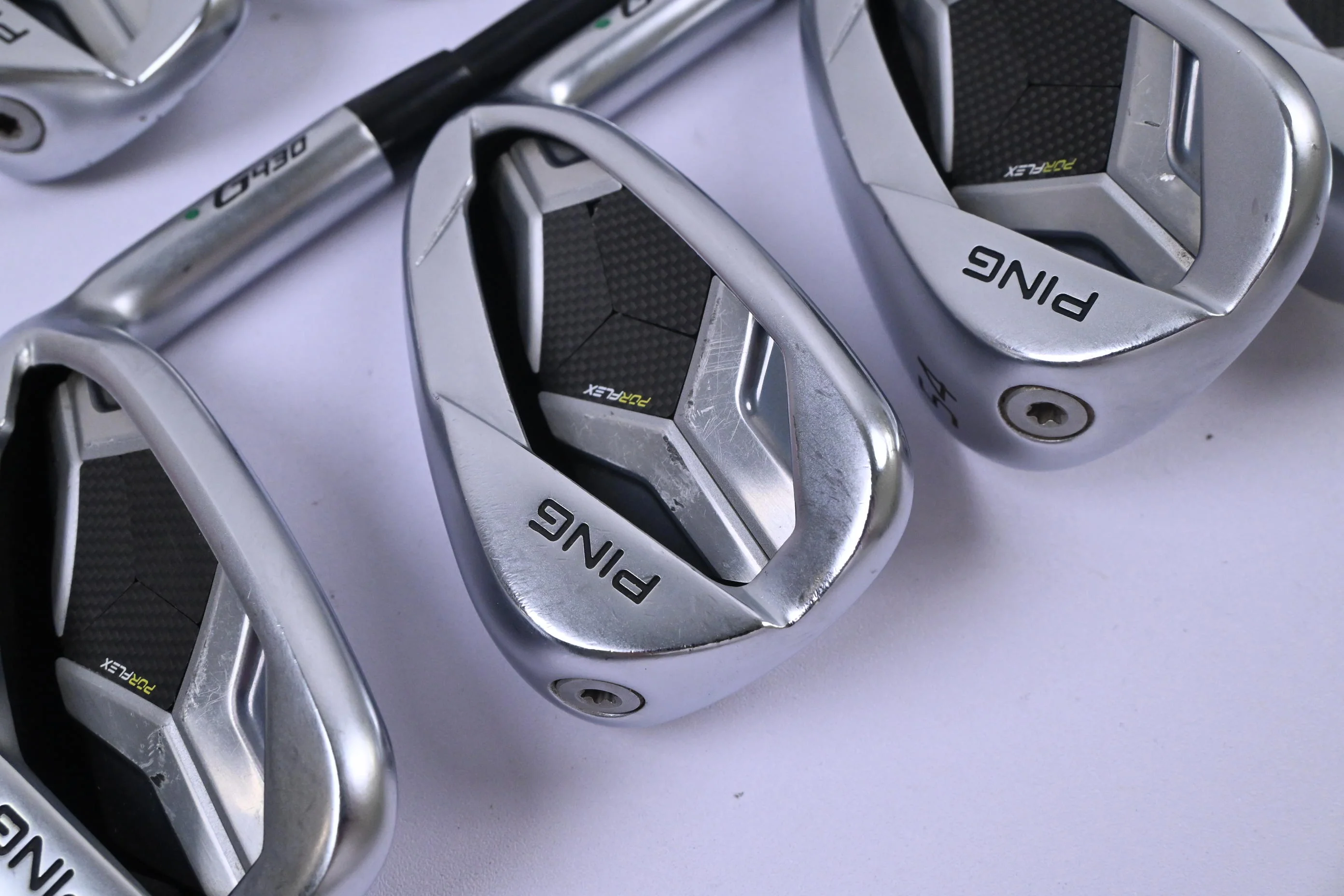 Ping G430 Irons / 5-PW+SW / Green Dot / Regular Flex Ping Alta CB AWT Shafts