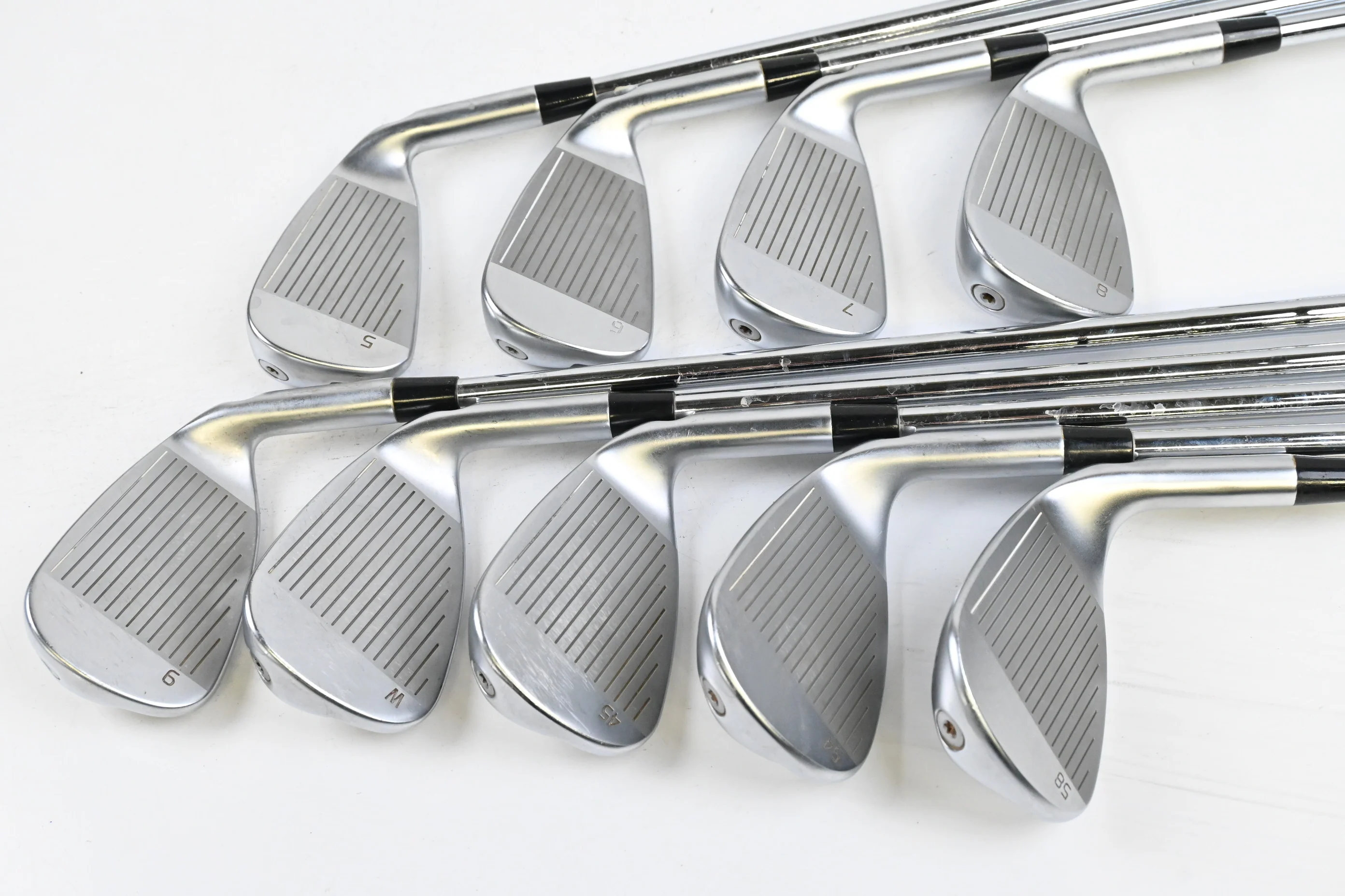 Left Hand Ping G430 Irons / 5-PW+GW+SW+LW / White Dot / Stiff Flex Ping AWT 2.0 - Image 3