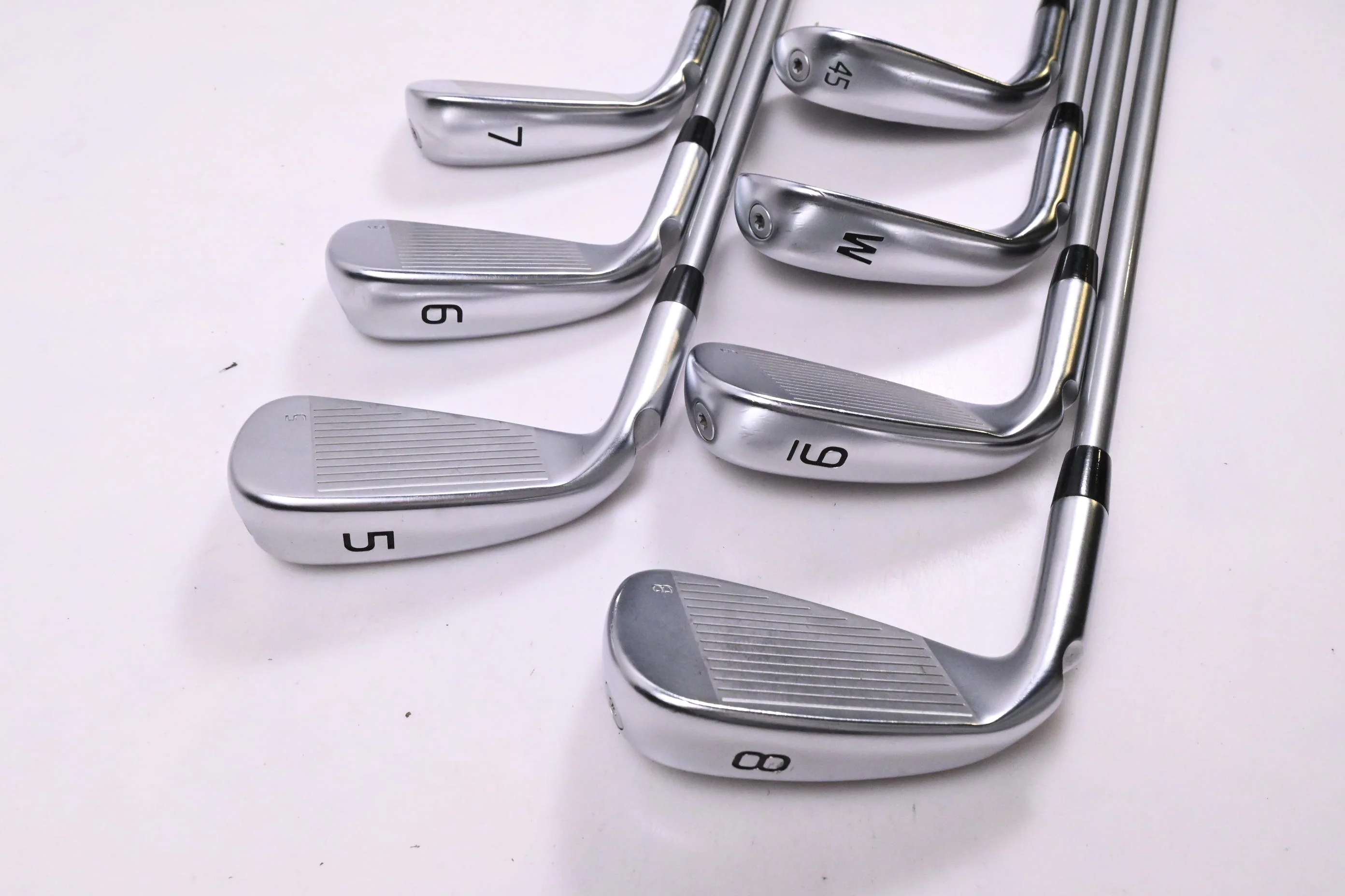 Ping G430 Irons / 5-PW+45° / White Dot / Senior Flex Ping Alta Quick 45 Shafts - Image 4