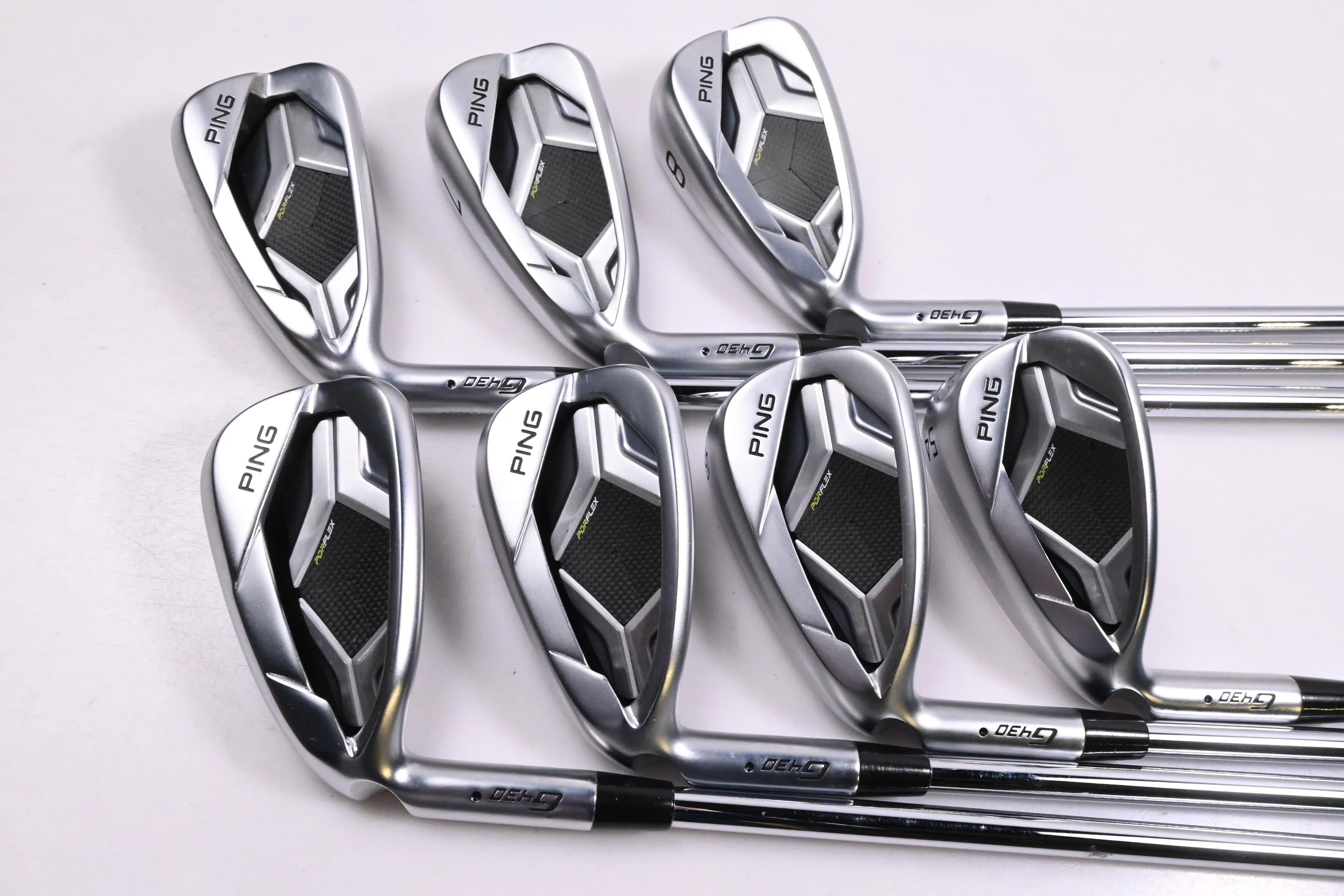Left Hand Ping G430 Irons / 6-PW+45°+54° / Black Dot / Regular Flex Ping AWT 3.0 - Image 2