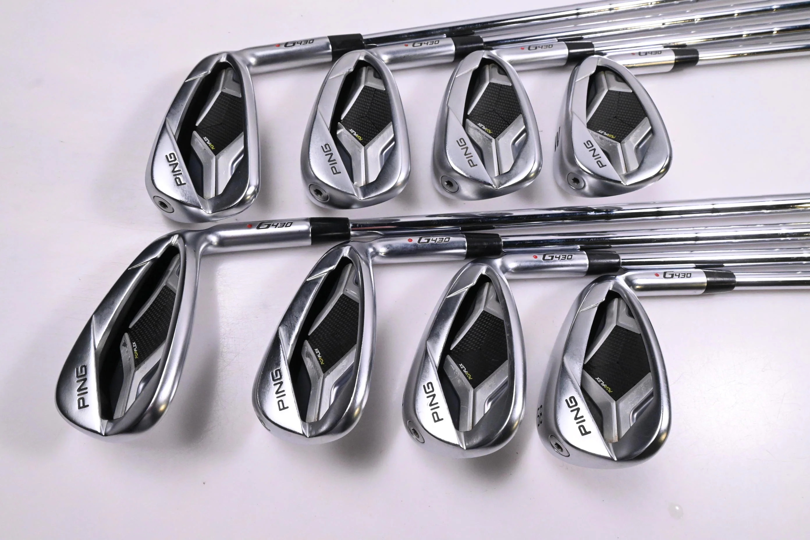 Ping G430 Irons / 7-PW+45°+50°+54°+58° / Red Dot / Stiff Flex KBS Tour 120 - Image 2