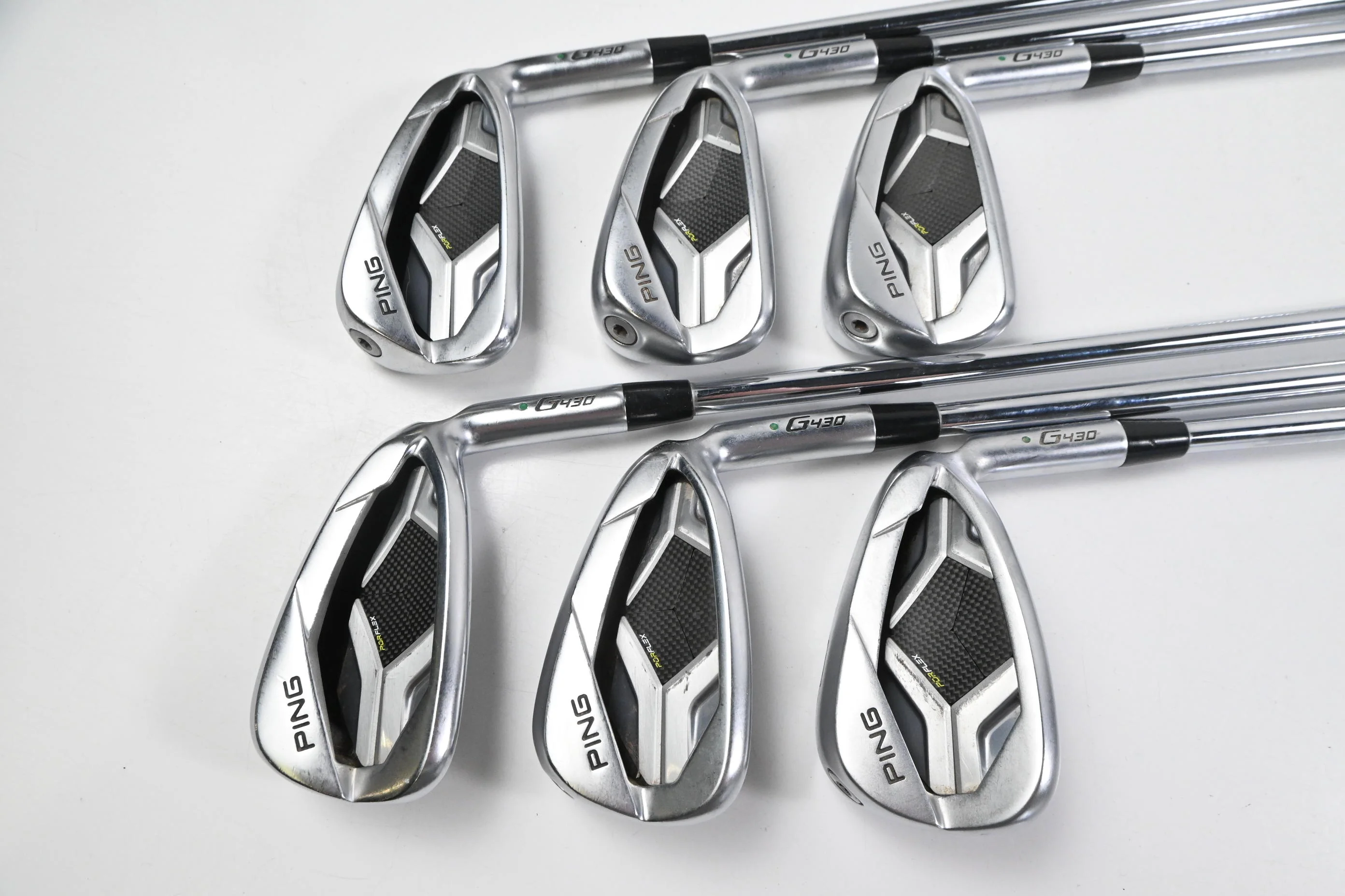 Ping G430 Irons / 5-PW / Green Dot / Regular Flex Ping AWT 2.0 Steel Shafts - Image 2