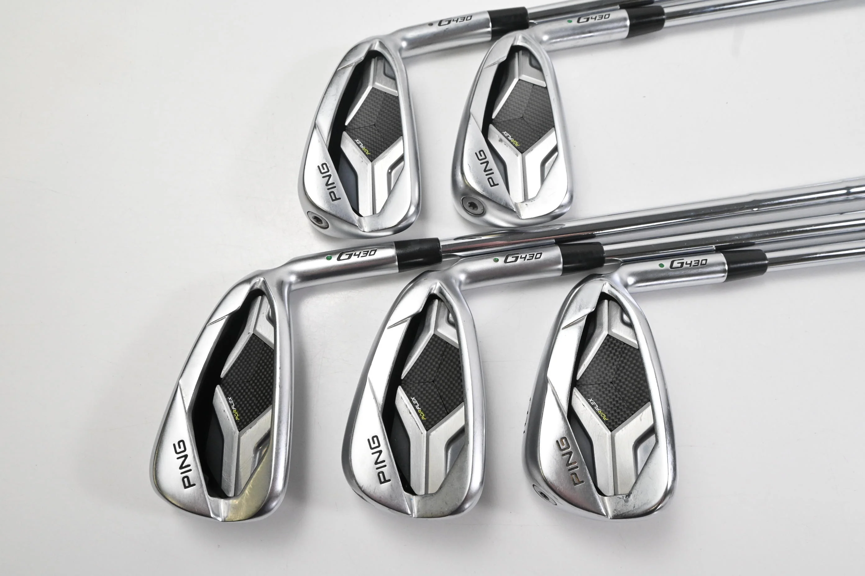 Ping G430 Irons / 5-9i / Green Dot / X Flex Dynamic Gold X100 Shafts - Image 2