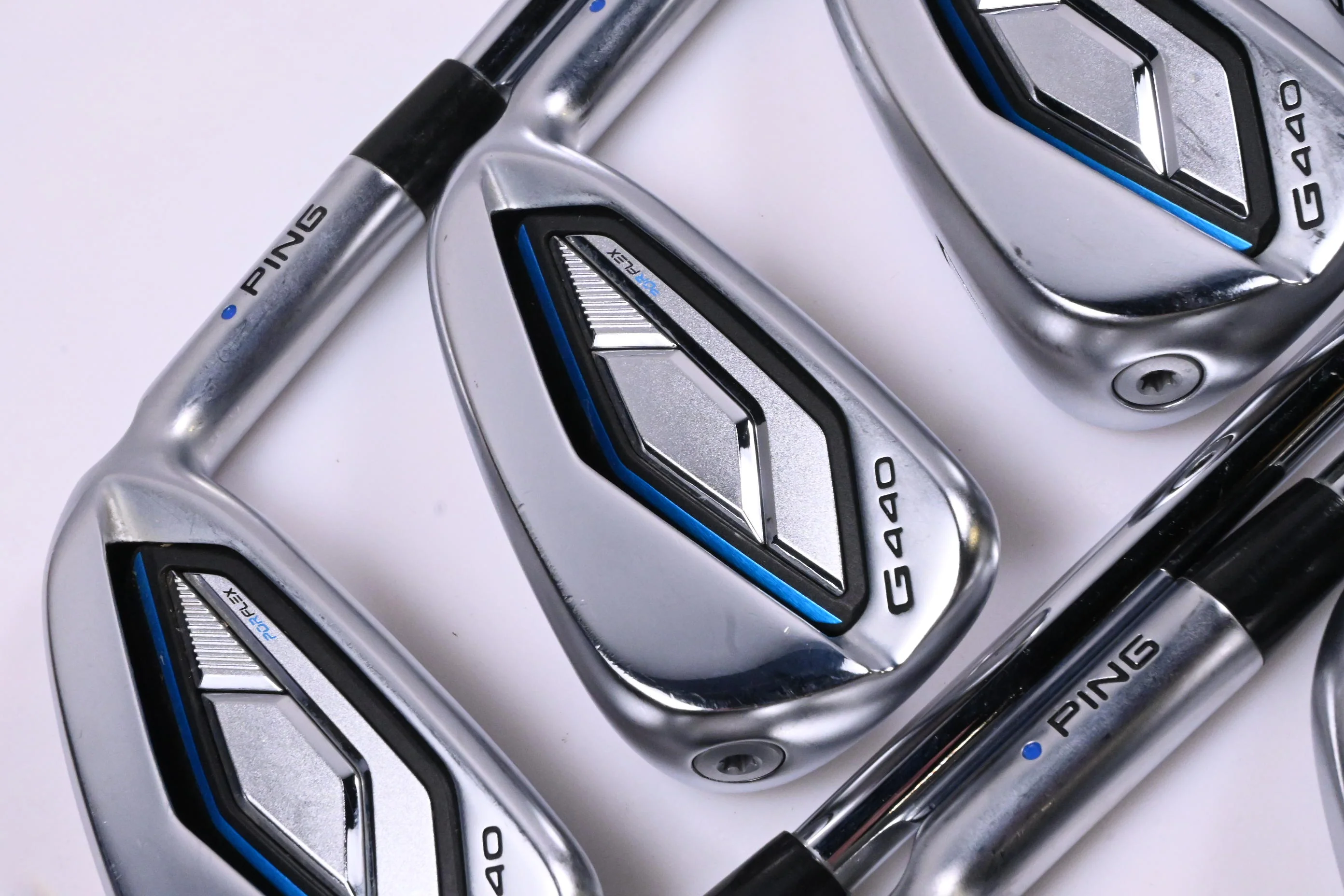 Ping G440 Irons / 5-PW+GW+52°+56° / Blue Dot / Regular Flex Ping AWT 3.0