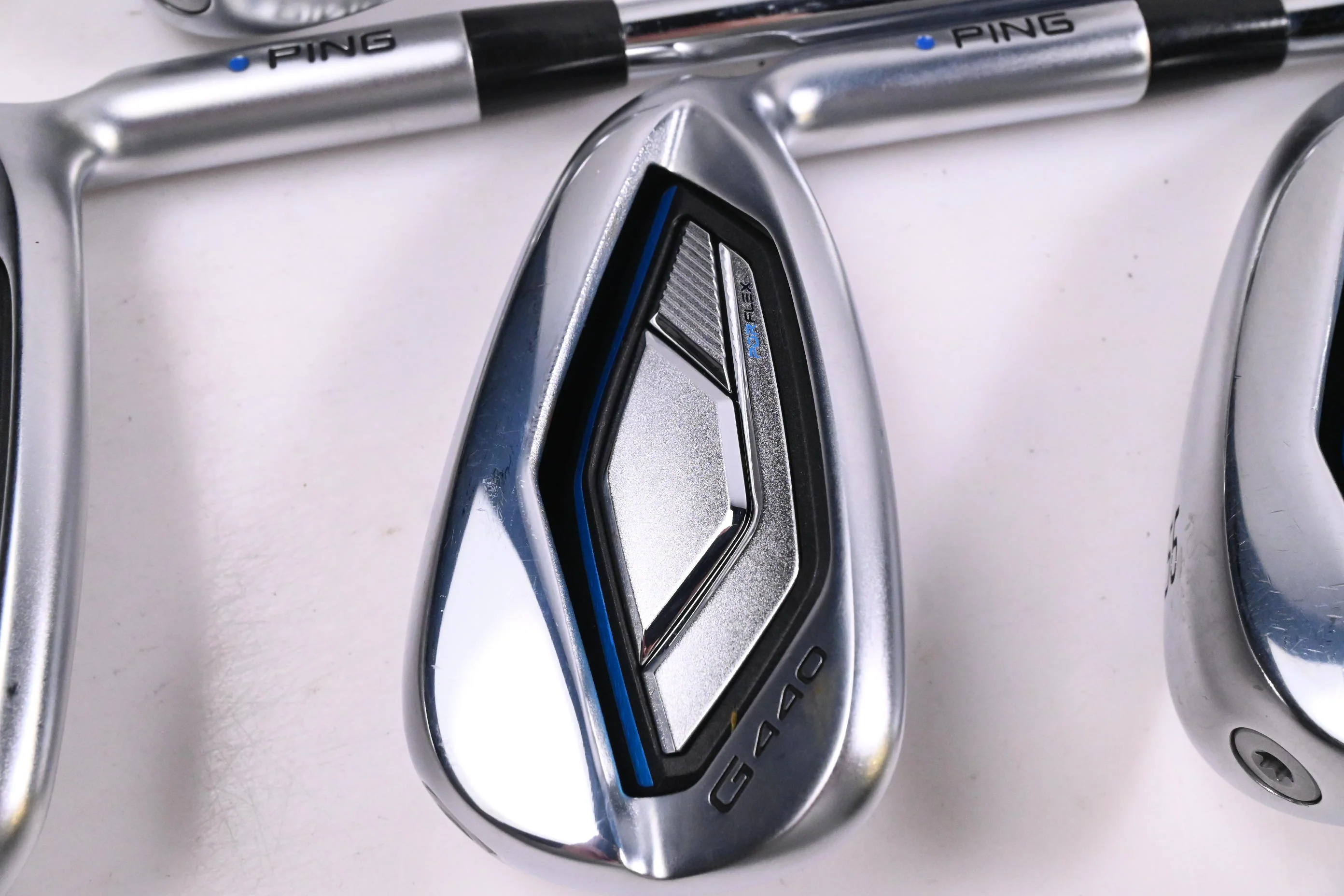 Ping G440 Irons / 7-PW+56° / Blue Dot / Regular Flex Ping AWT 3.0 Shafts