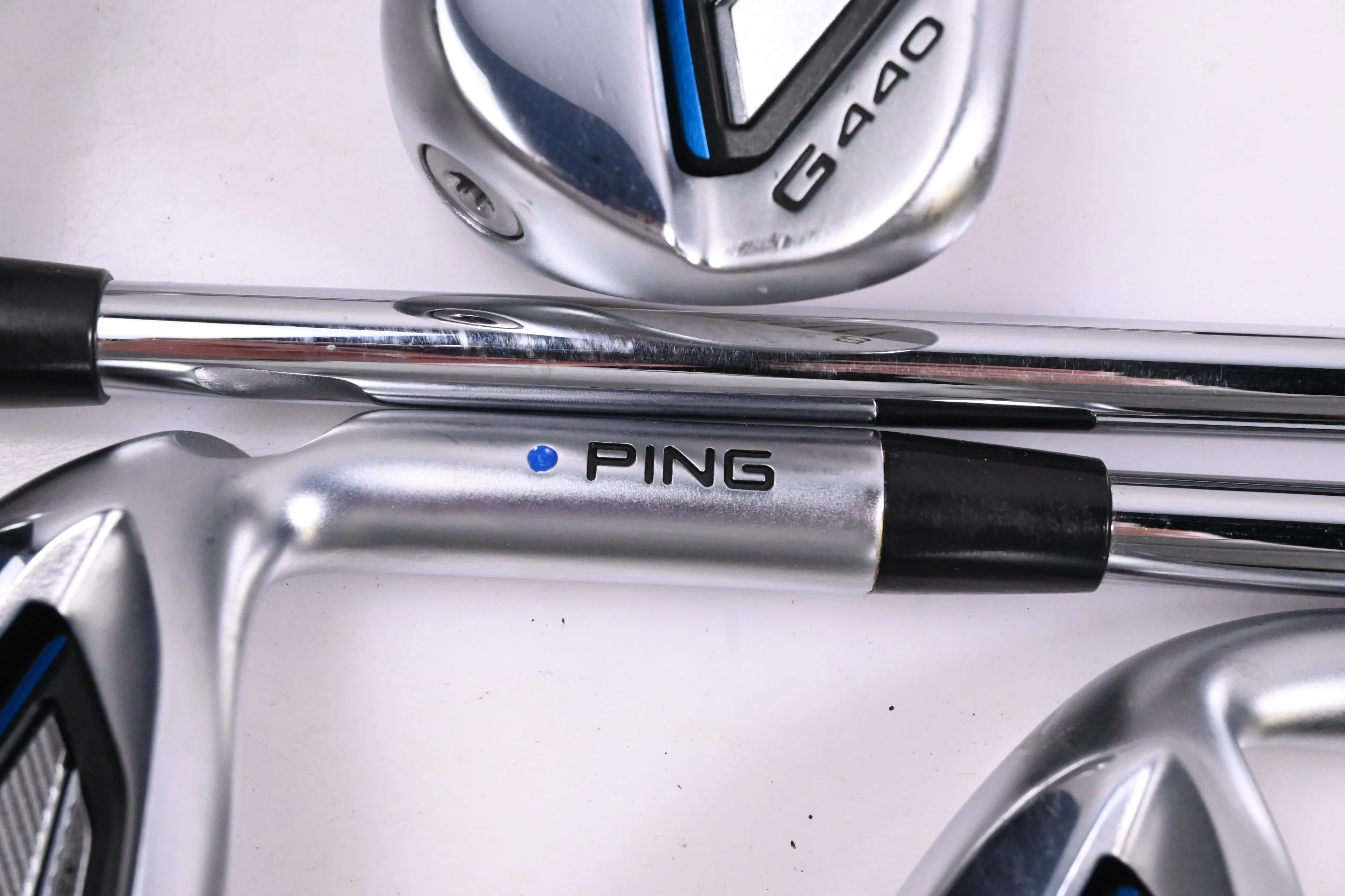 Ping G440 Irons / 7-PW+56° / Blue Dot / Regular Flex Ping AWT 3.0 Shafts - Image 2