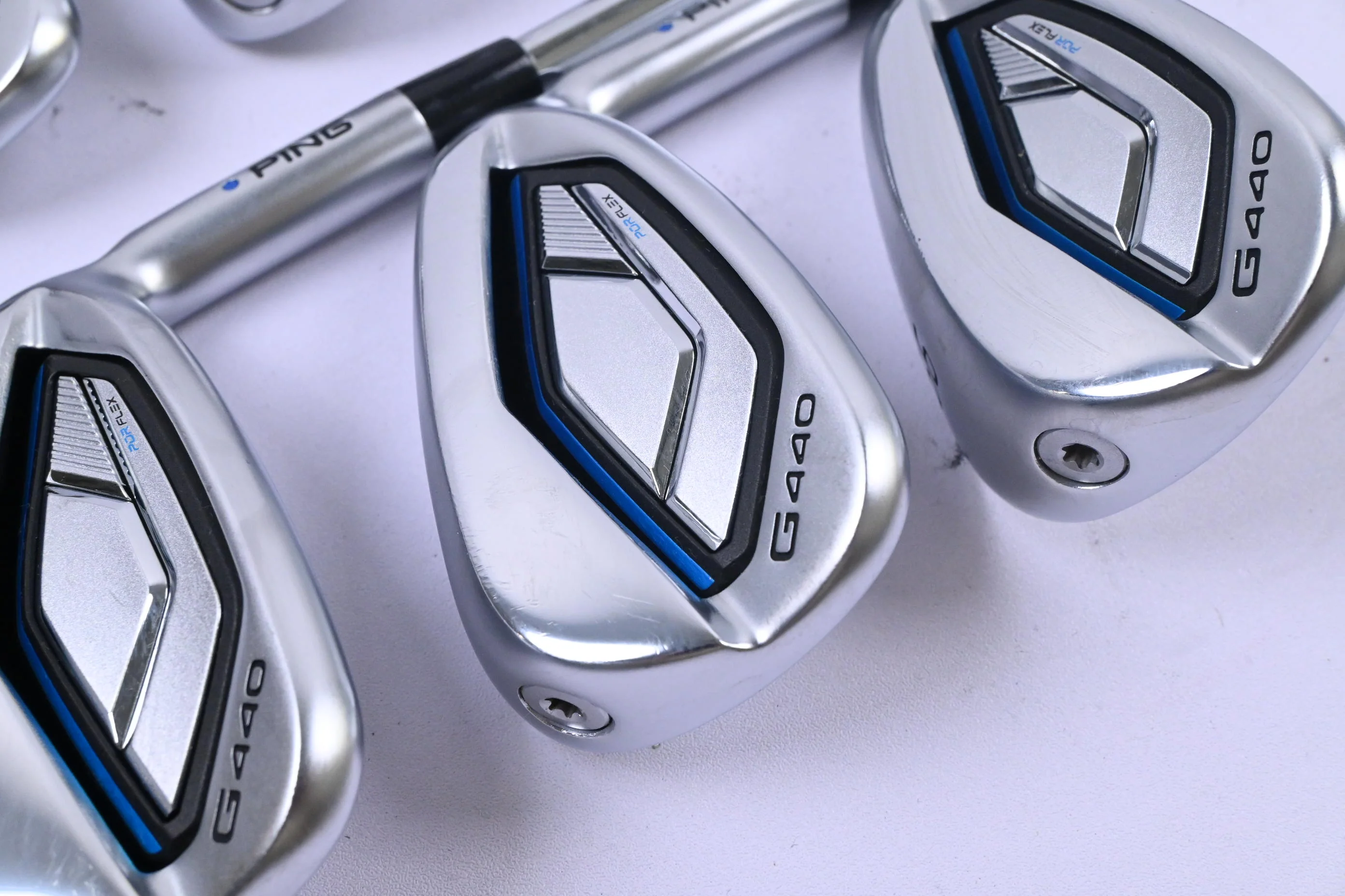 Ping G440 Irons / 6-PW+SW / Blue Dot / Regular Flex Ping AWT 3.0 Shafts