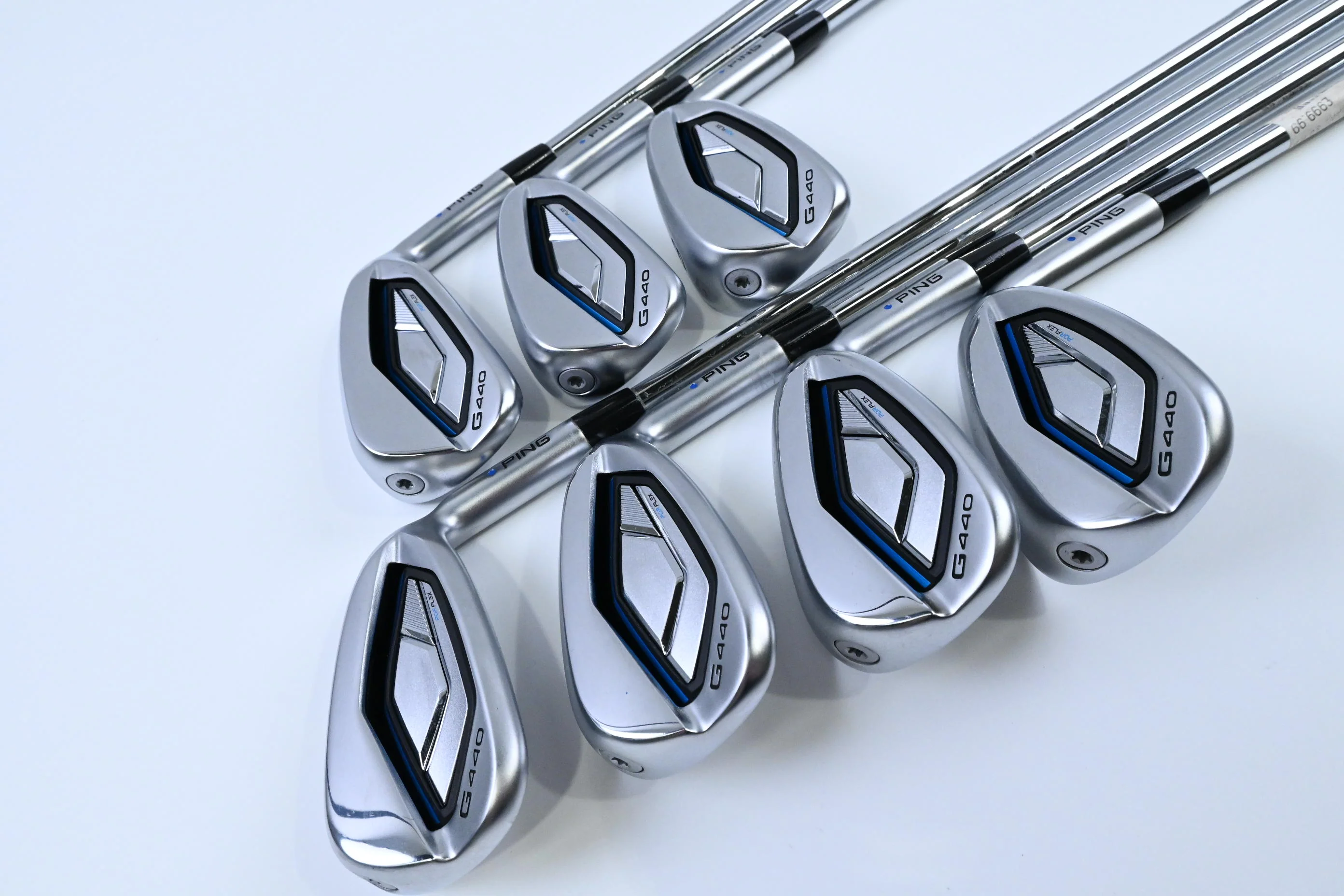 Ping G440 Irons / 6-PW+UW+SW / Blue Dot / Regular Flex Ping AWT 3.0 Shafts - Image 2