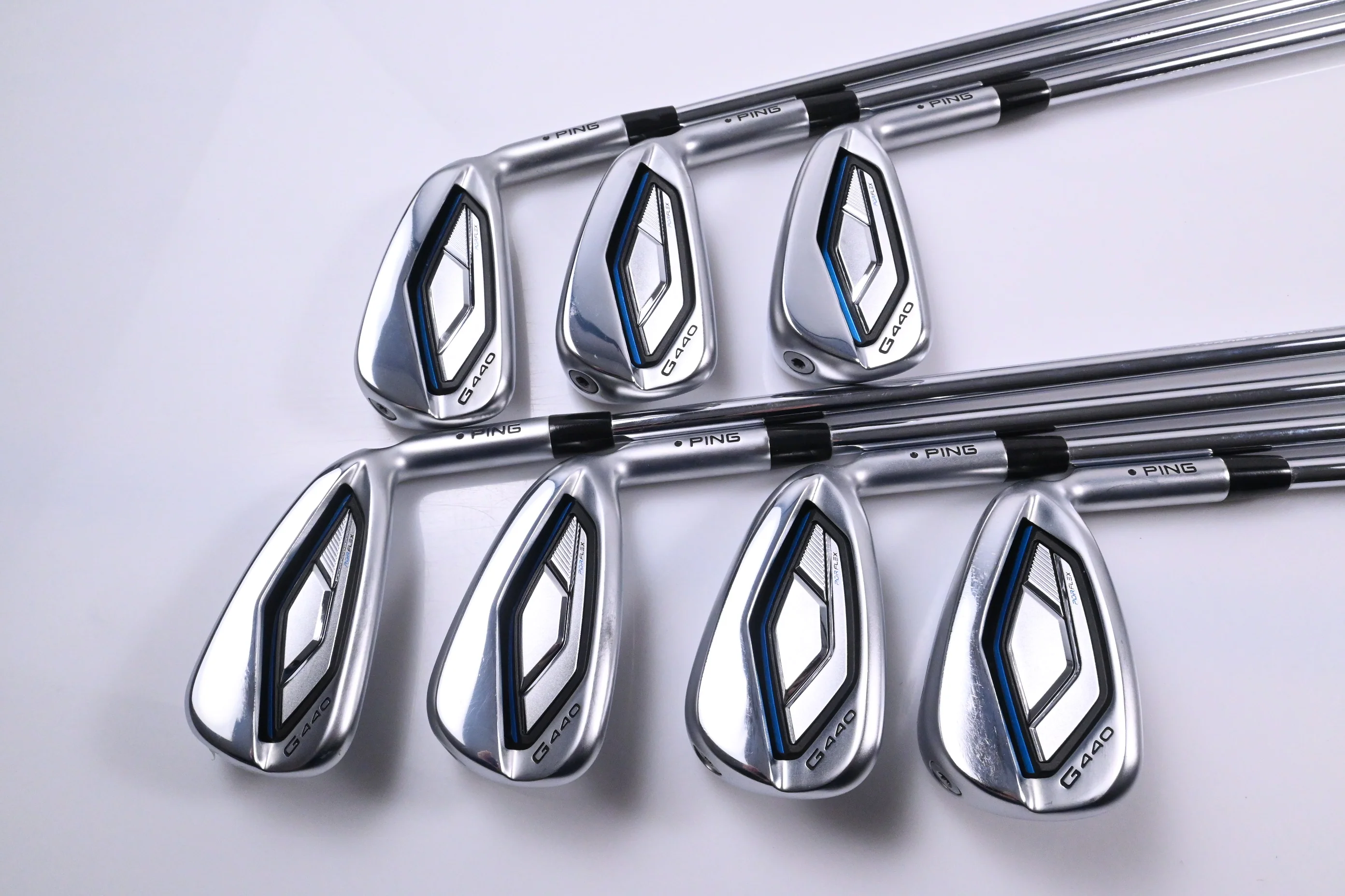 Ping G440 Irons / 4-PW / Black Dot / Regular Flex Ping AWT 3.0 Shafts - Image 2