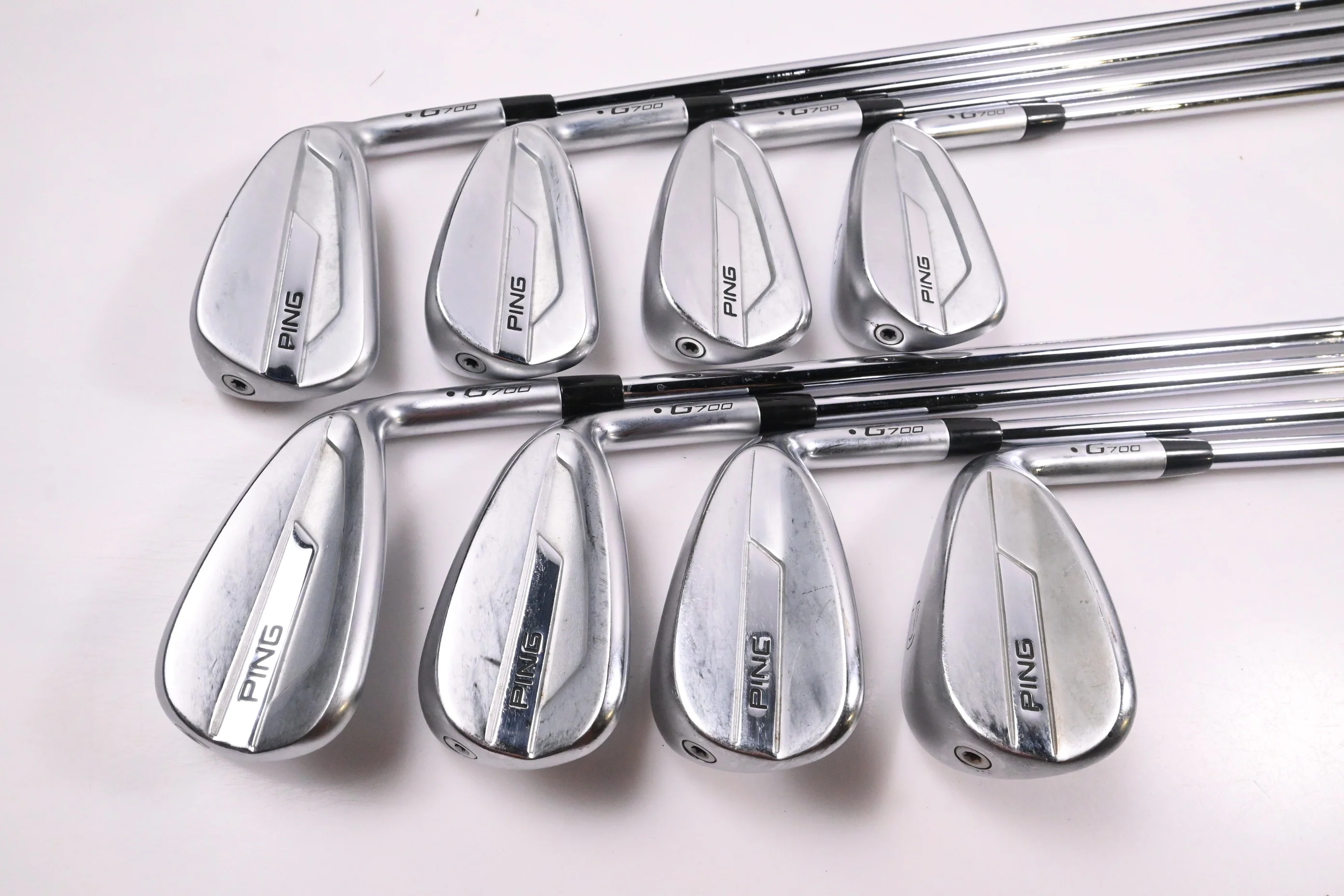 Ping G700 Irons / 4-PW+UW / Black Dot / Regular Flex Ping AWT 2.0 Shafts - Image 2