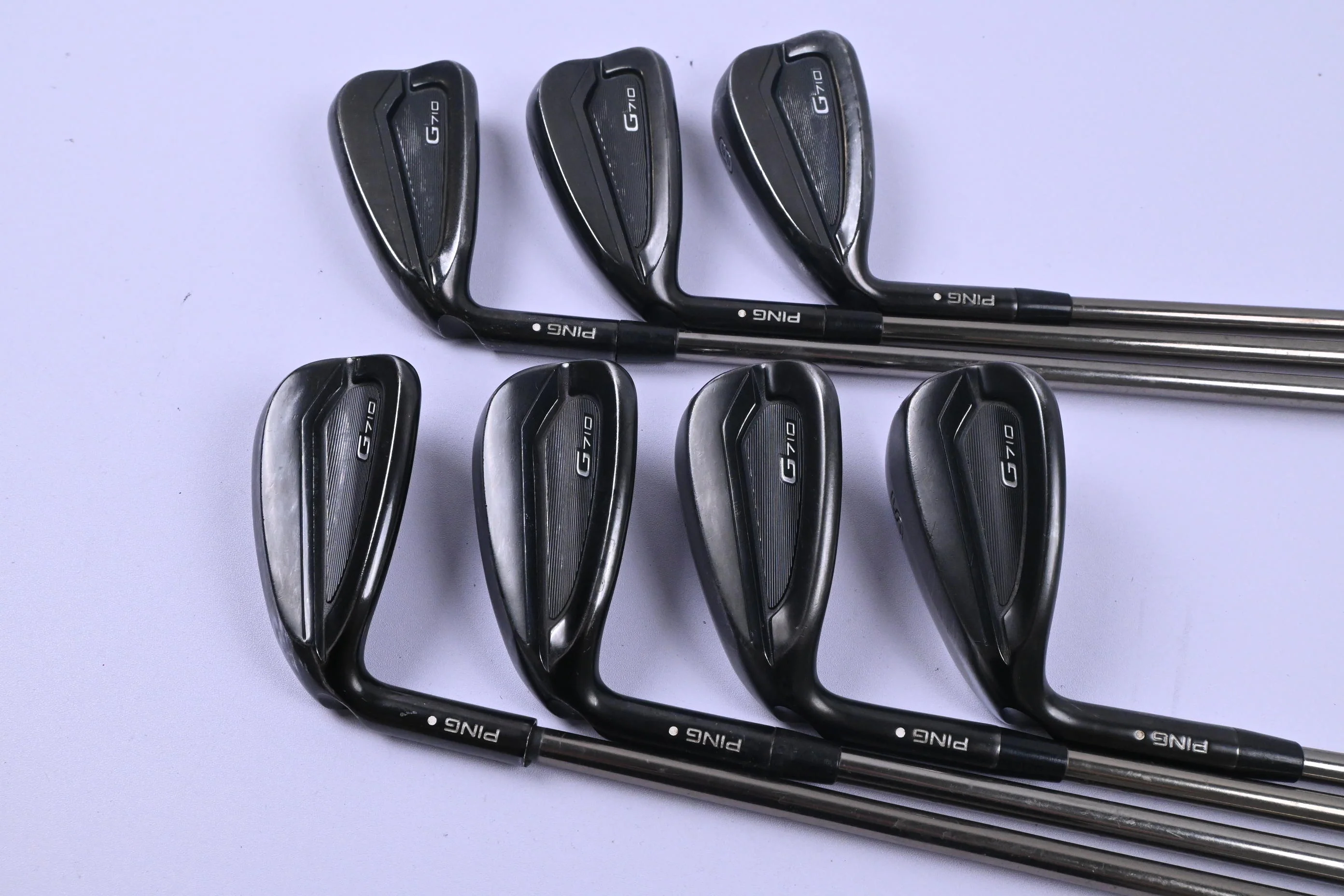 Left Hand Ping G710 Irons / 6-PW+GW+SW / White Dot / Regular Flex Recoil ES 780 - Image 2