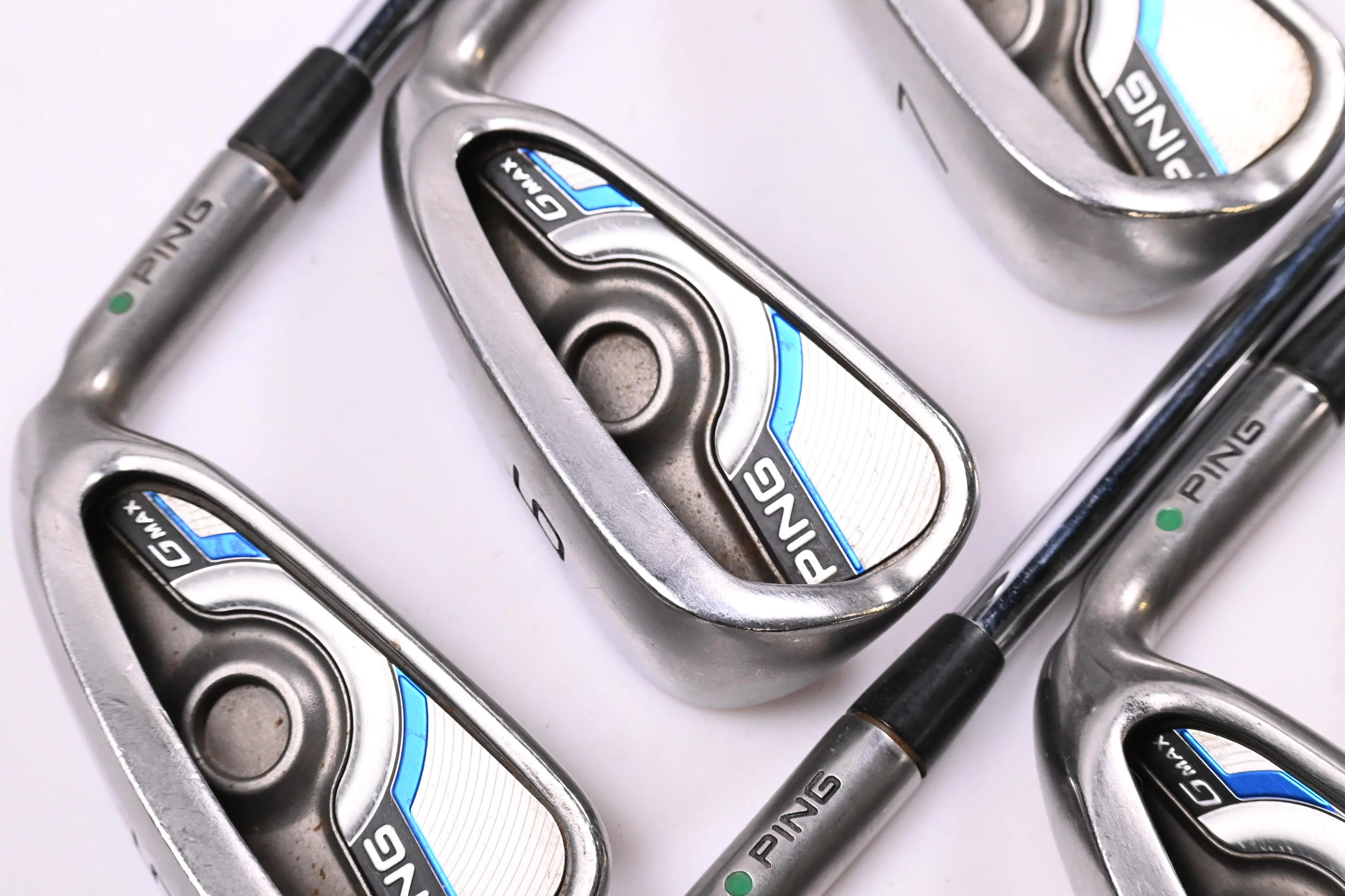 Ping GMax Irons / 5-PW / Green Dot / Regular Flex Ping AWT 2.0 Shafts