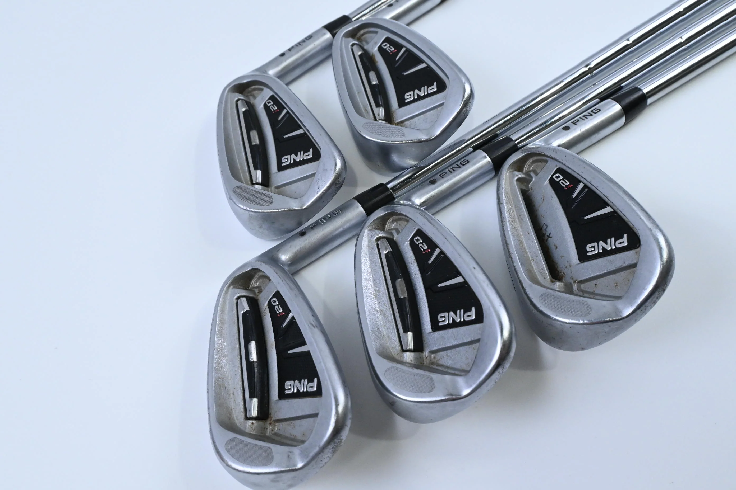 Ping i20 Irons / 7-PW+UW / Black Dot / Stiff Flex Ping CFS Shafts - Image 2