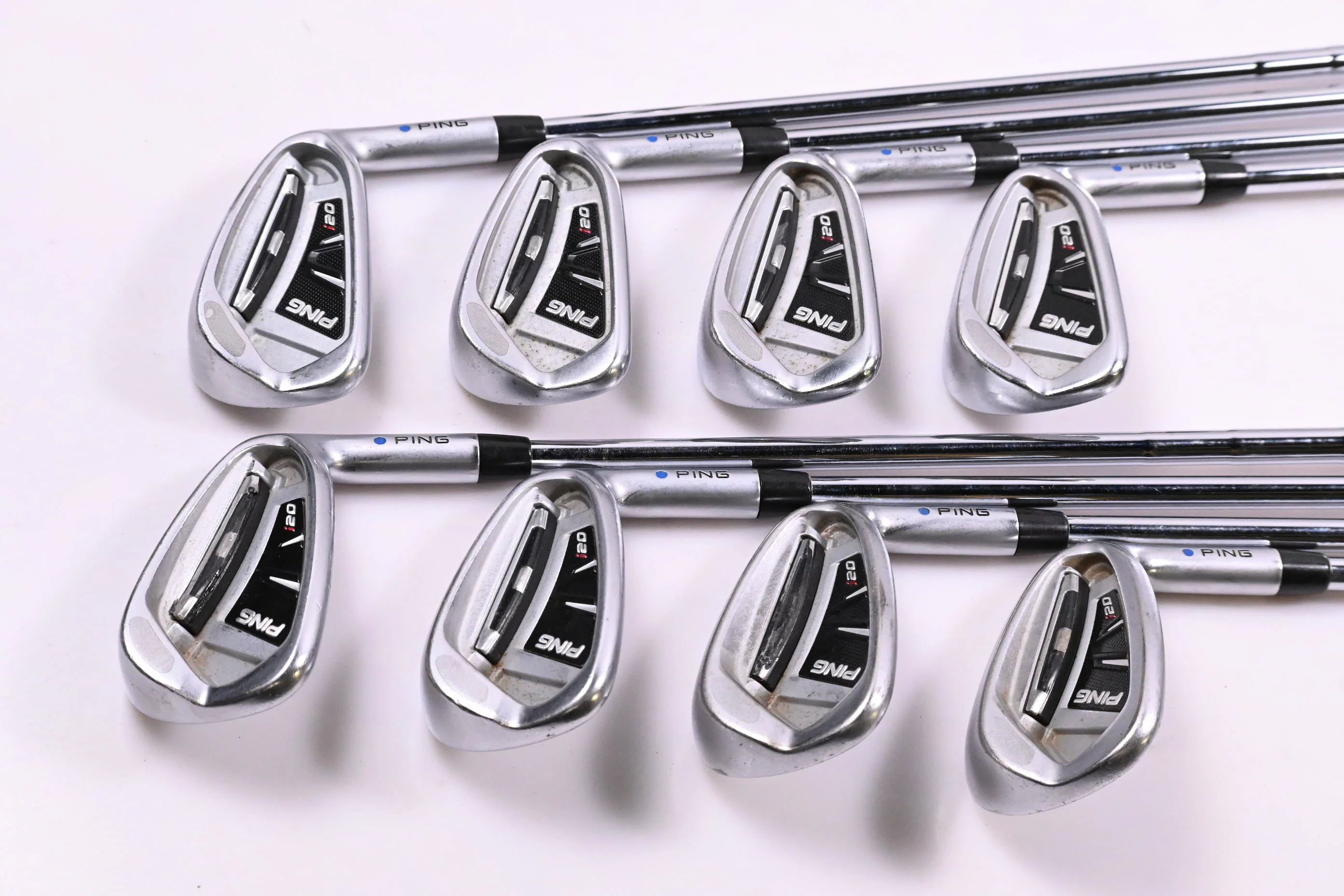 Ping i20 Irons / 4-PW+SW / Blue Dot / Regular Flex Ping CFS Shafts - Image 2