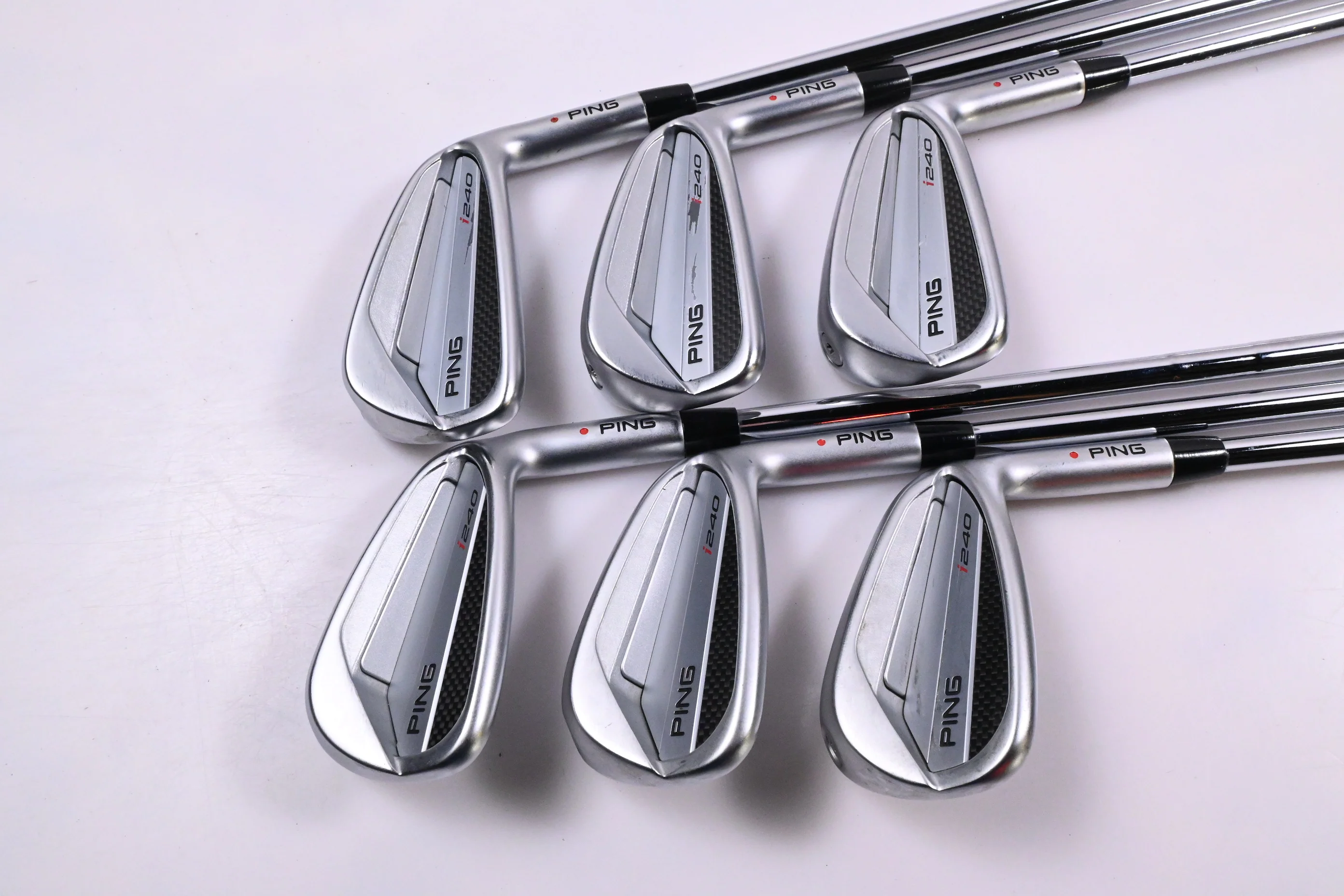 Ping I240 Irons / 5-PW / Red Dot / Stiff Flex KBS Tour Lite Shafts - Image 2