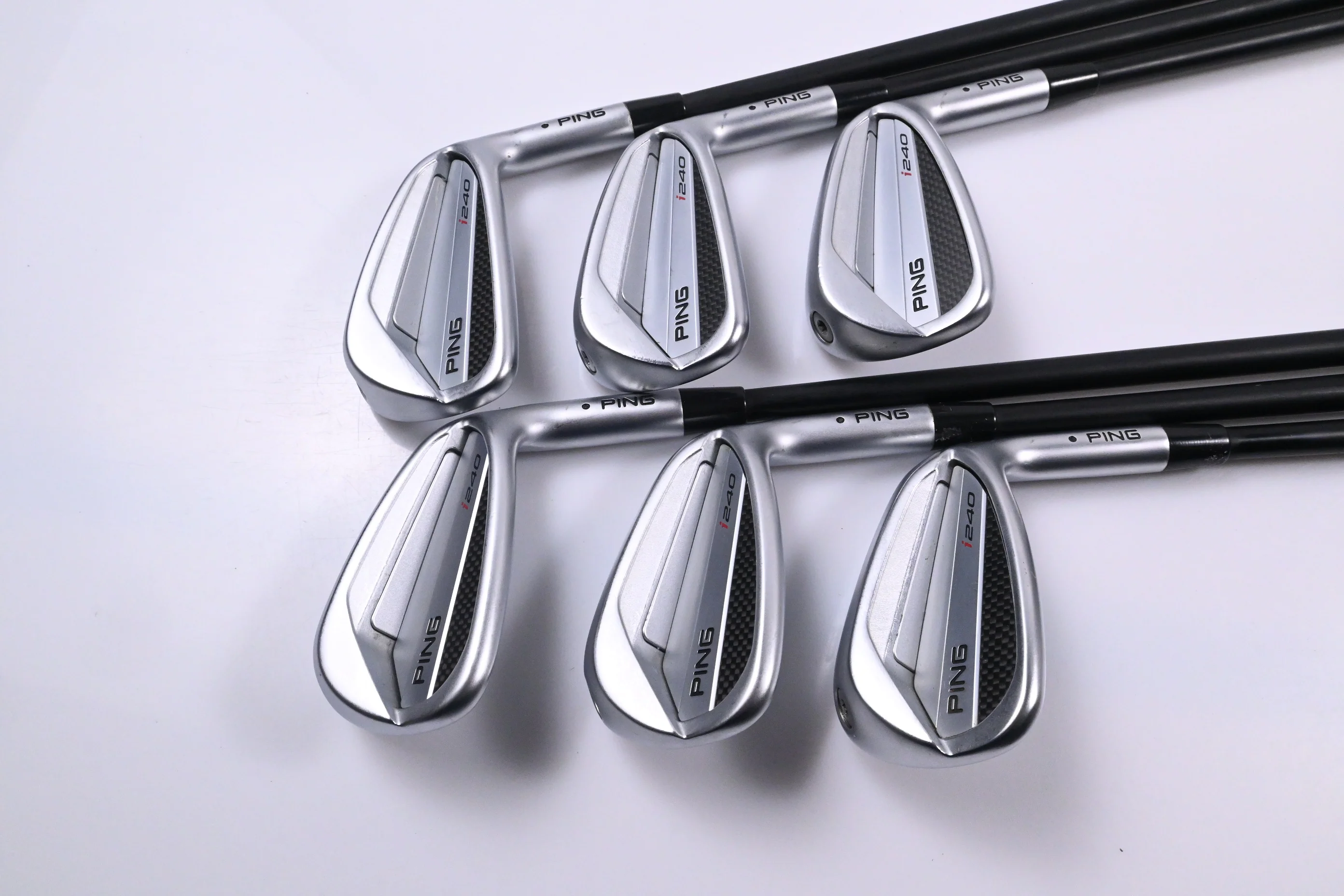 Ping I240 Irons / 6-PW+UW / Black Dot / Stiff Flex Ping Alta CB Blue AWT Shafts - Image 2