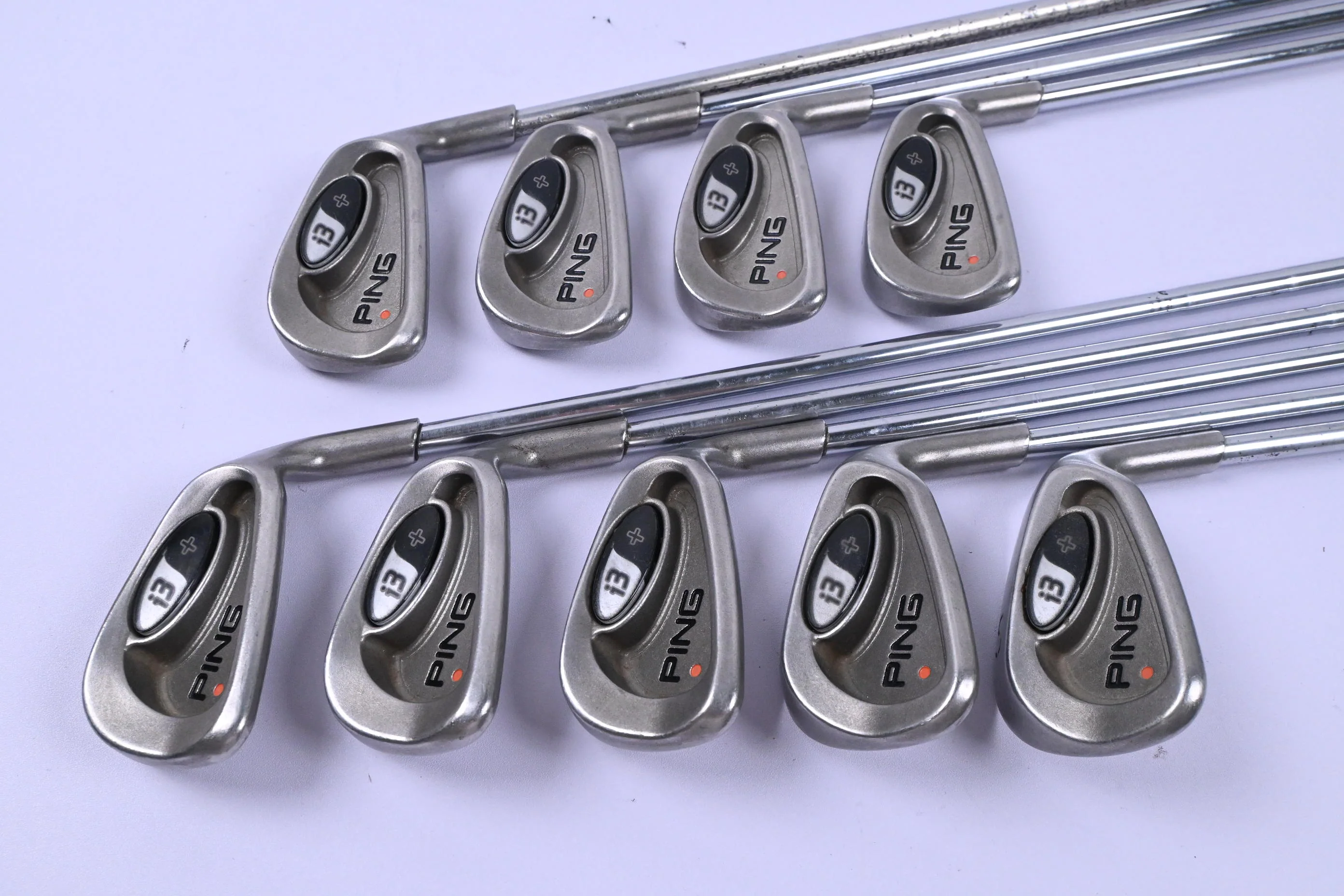 Ping i3+ Irons / 3-PW+SW / Orange Dot / Regular Flex Dynamic Gold R300 Shafts - Image 2