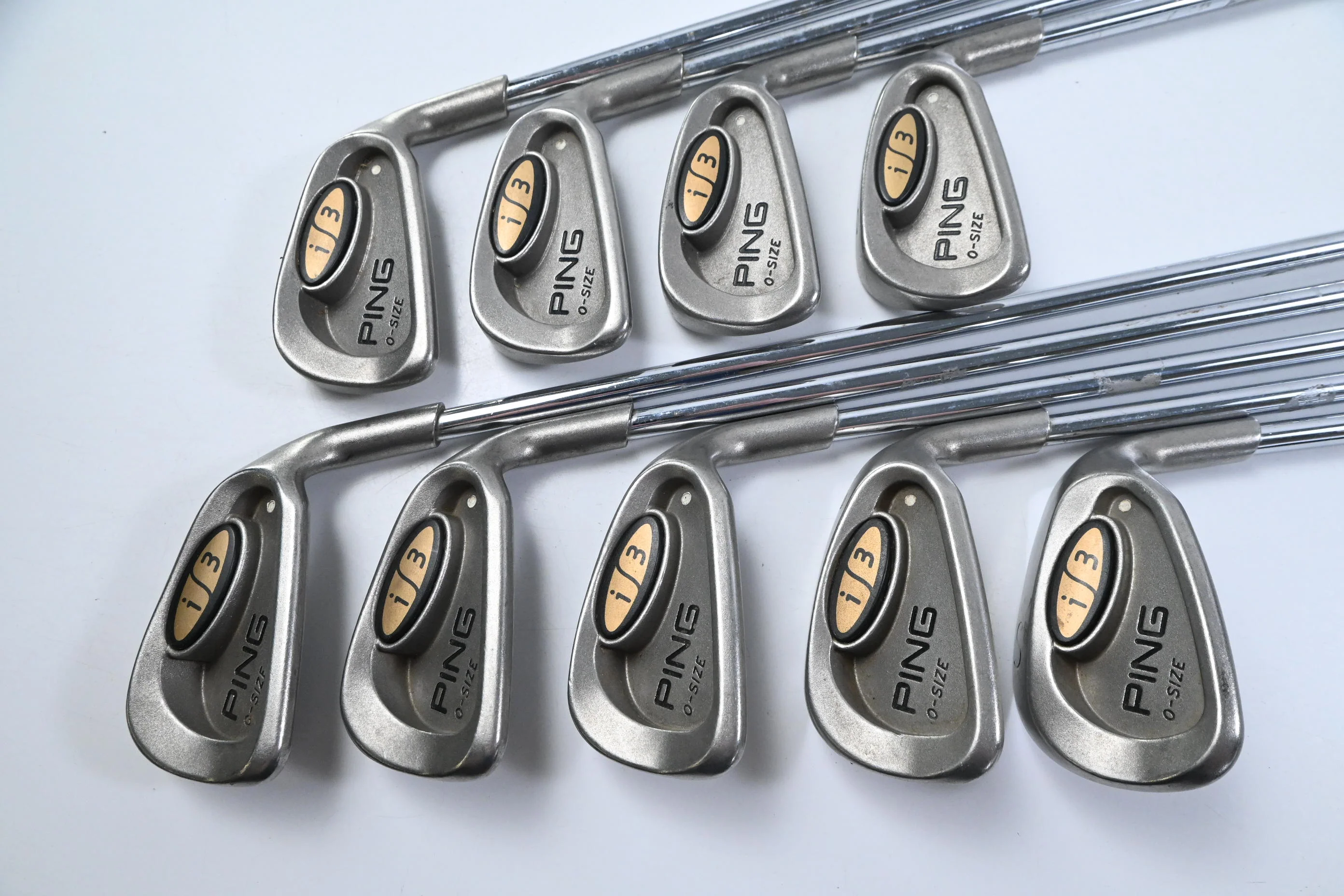 Ping i3 O-Size Irons / 3-PW+SW / White Dot / Regular Flex Cushin JZ Shafts - Image 2