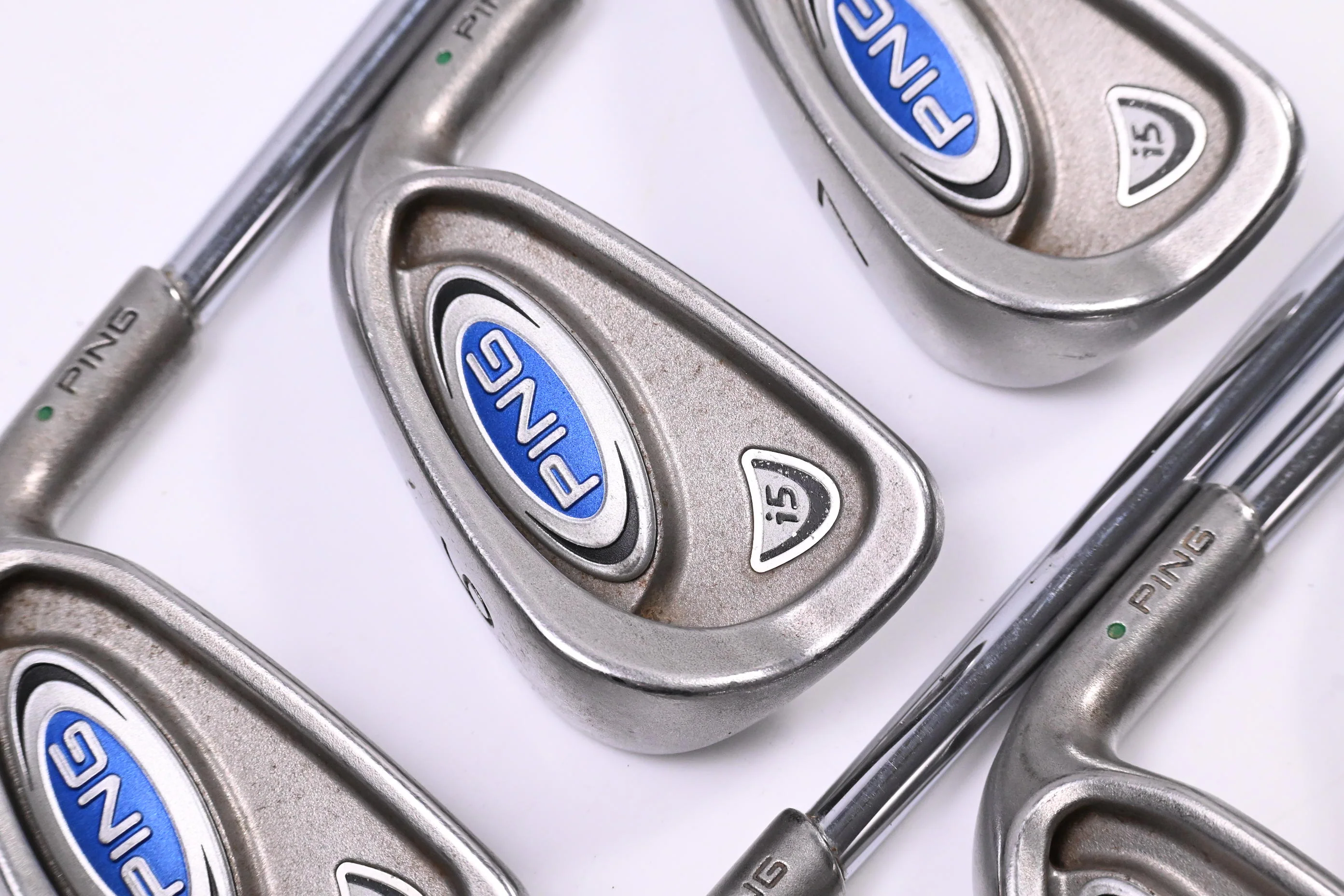 Ping i5 Irons / 5-PW / Green Dot / Stiff Flex Ping AWT Shafts