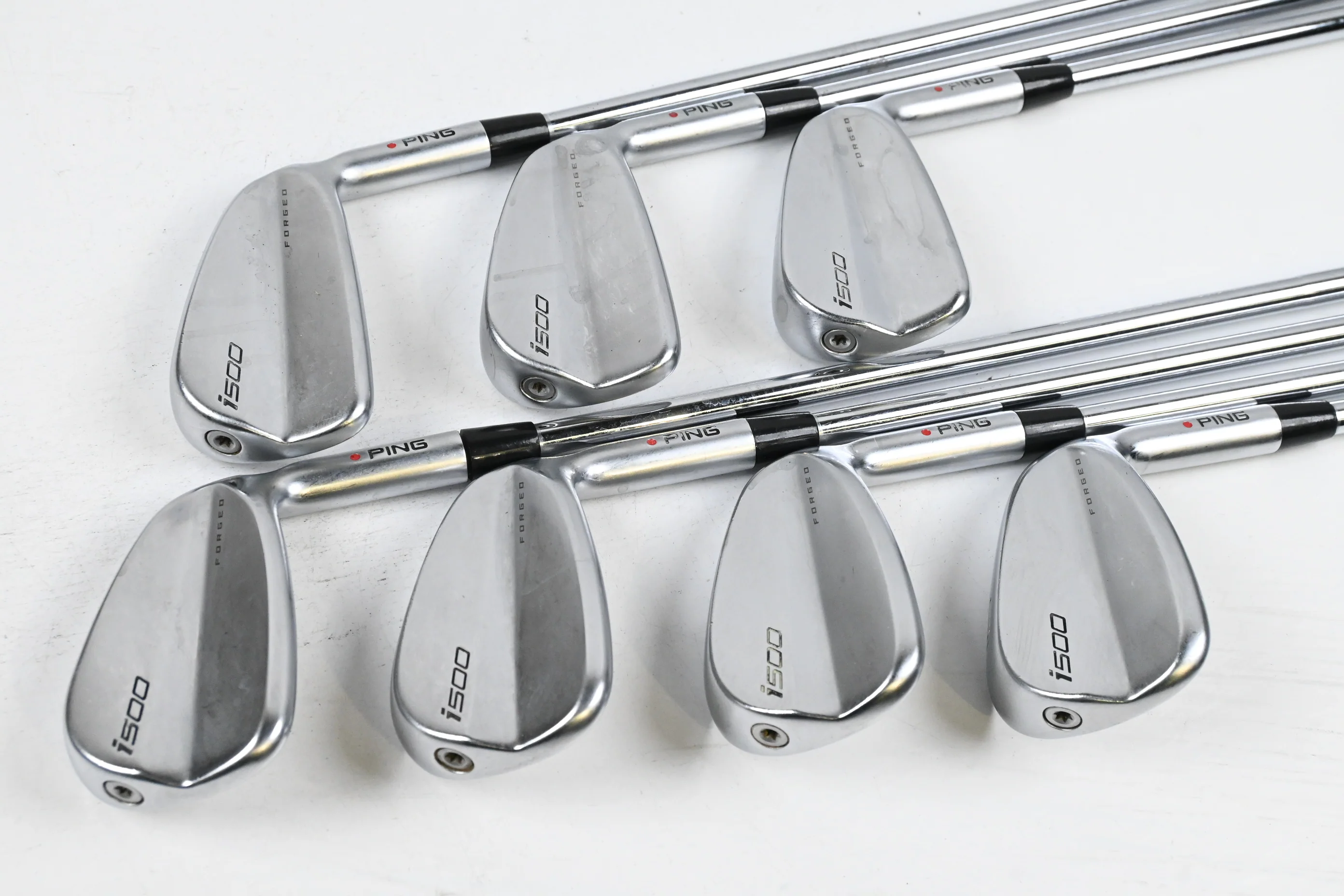 Ping i500 Irons / 5-PW+GW / Orange Dot / Regular Flex Ping AWT 2.0 Shafts - Image 2
